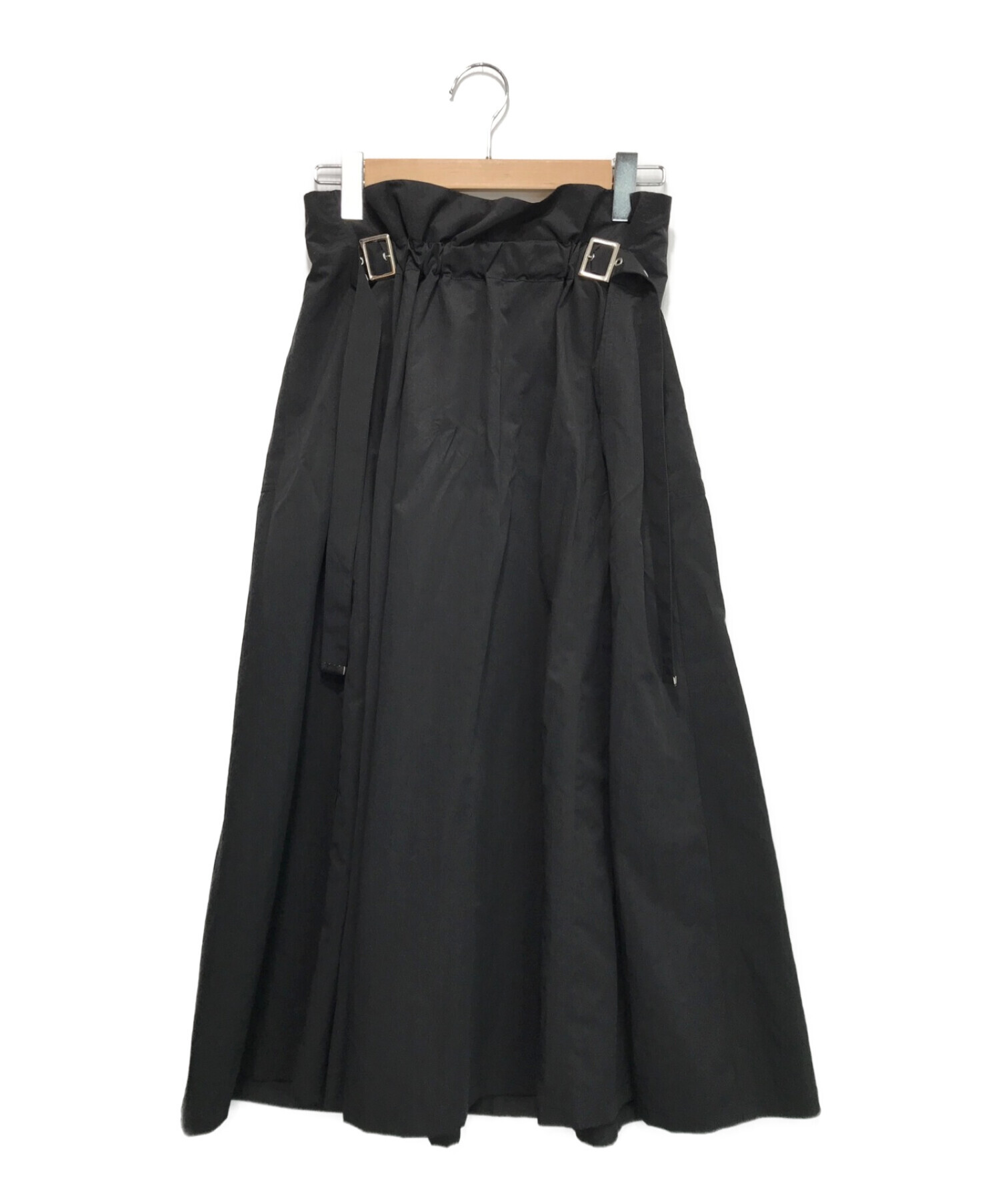 UNITED TOKYO (ユナイテッドトウキョウ) フロントベルテットタフタスカート ブラック サイズ:SIZE2 未使用品