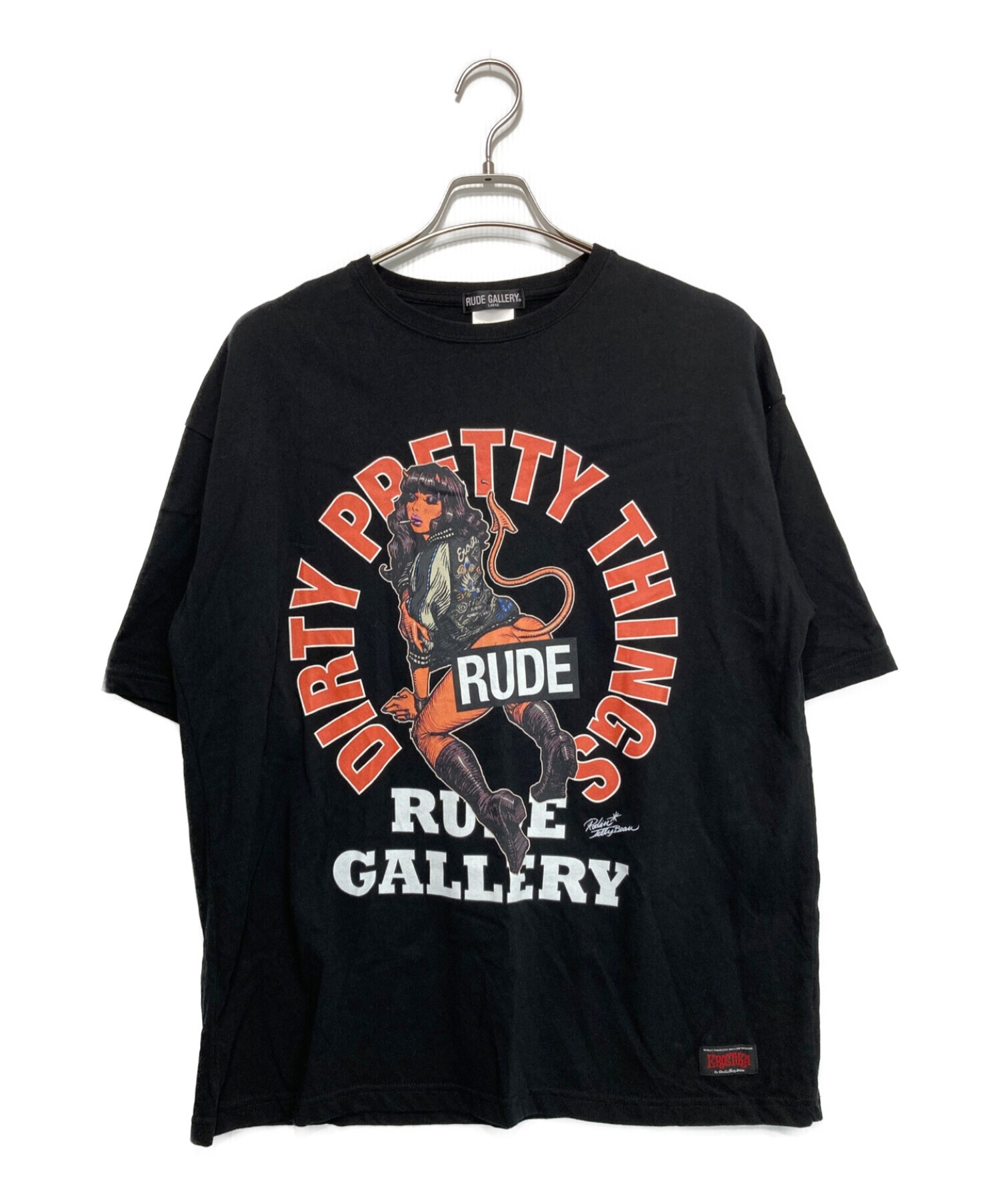 RUDE GALLERY (ルードギャラリー) Rockin' Jelly BeanプリントTシャツ ブラック サイズ:LARGE