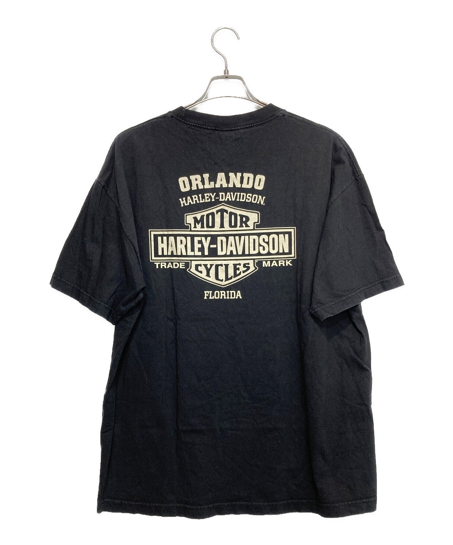 HARLEY-DAVIDSON (ハーレーダビッドソン) ORLANDOスカルTシャツ ブラック サイズ:X-LARGE