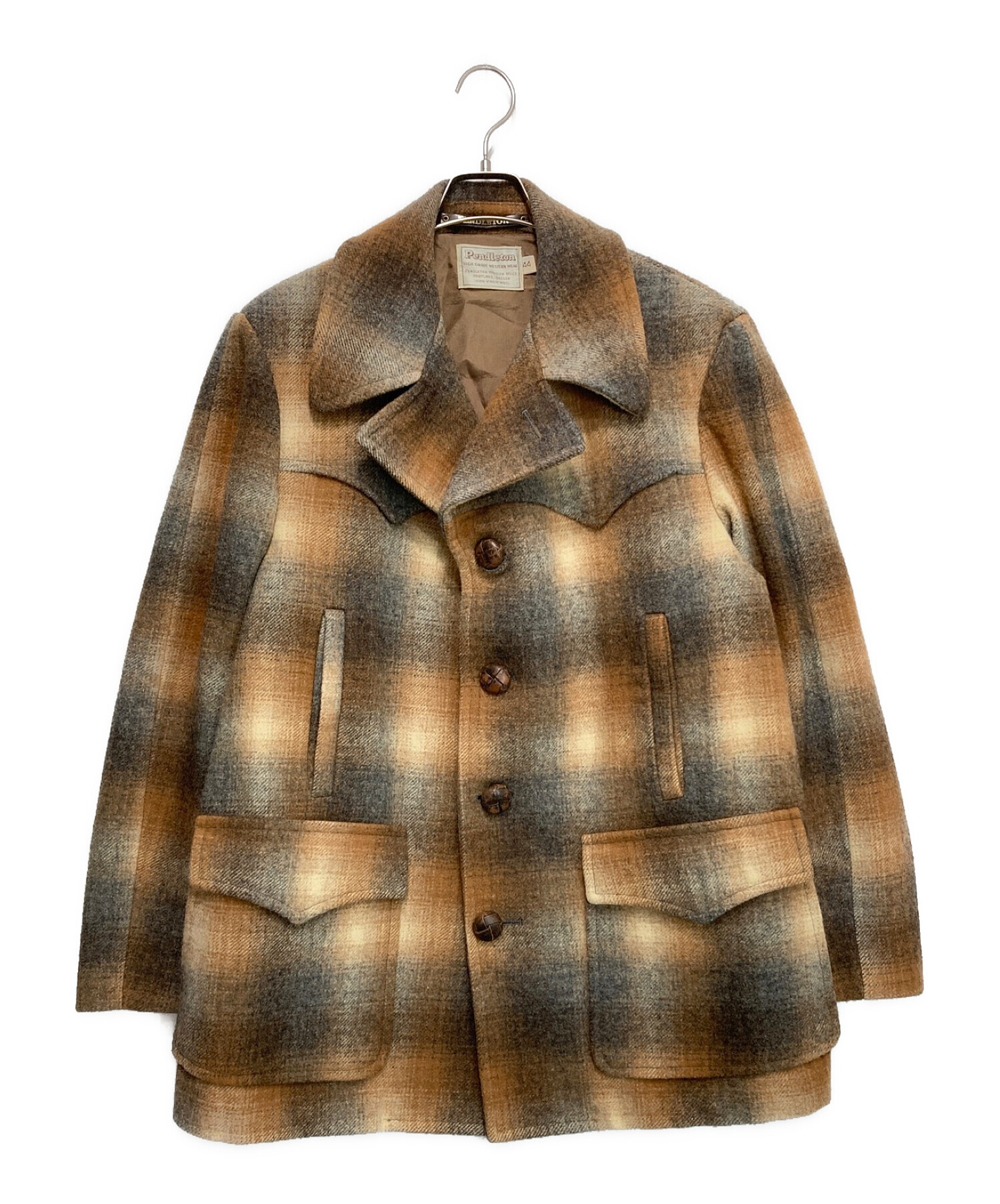 PENDLETON (ペンドルトン) オンブレチェックジャケット ベージュ サイズ:44