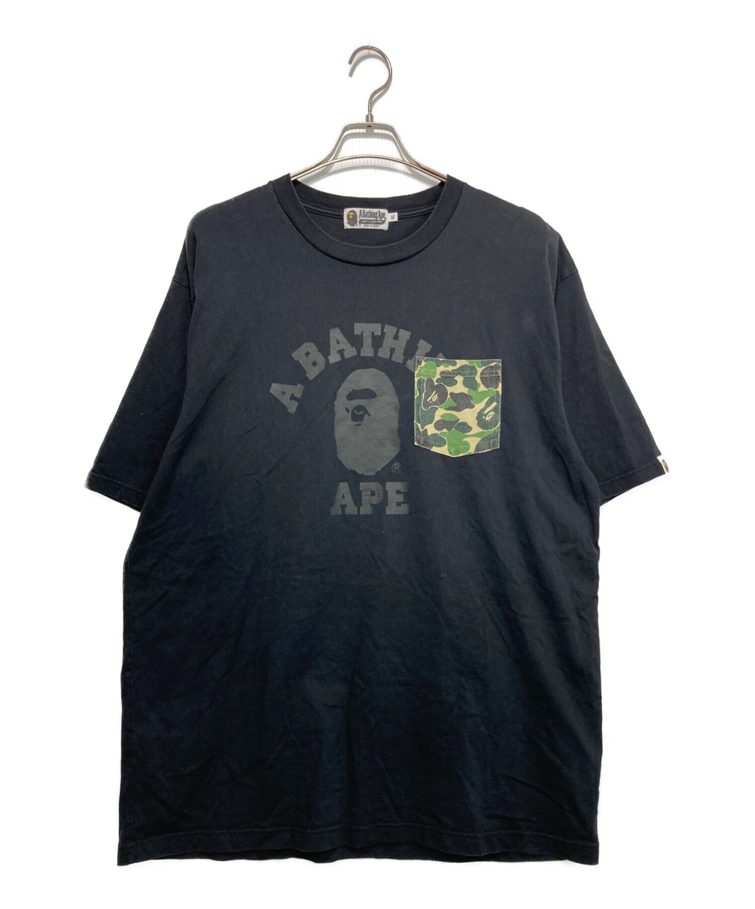 A BATHING APE (ア ベイシング エイプ) ポケットTシャツ ブラック サイズ:XL