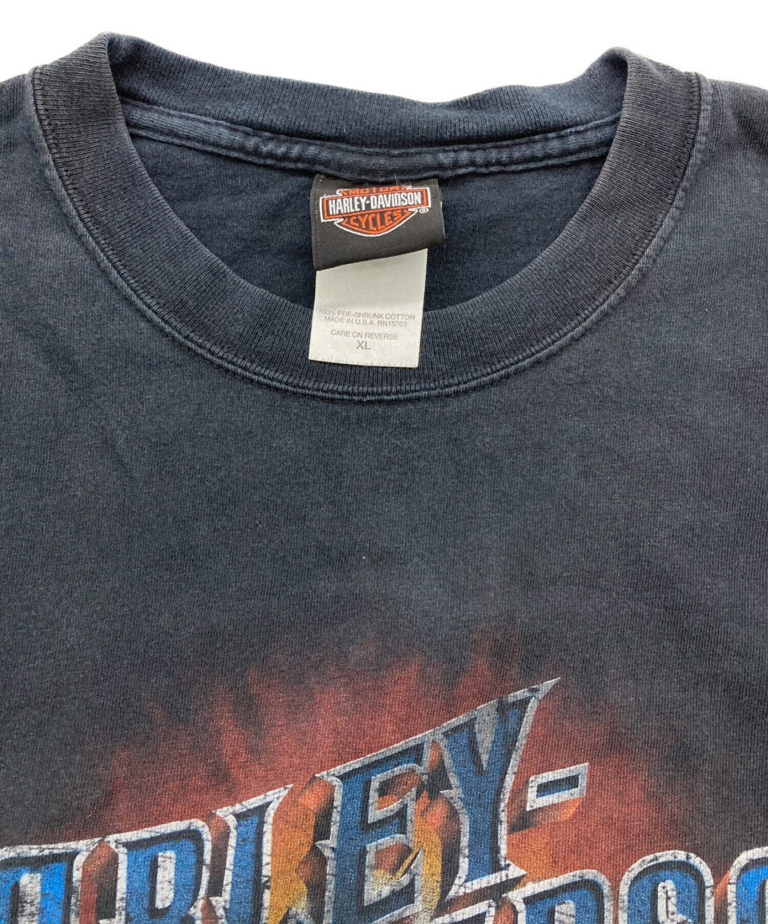 HARLEY-DAVIDSON (ハーレーダビッドソン) Hanes (ヘインズ) [古着]08年/ANNIVERSARY25th  Tシャツ/MOTOR TEE ブラック サイズ:XL