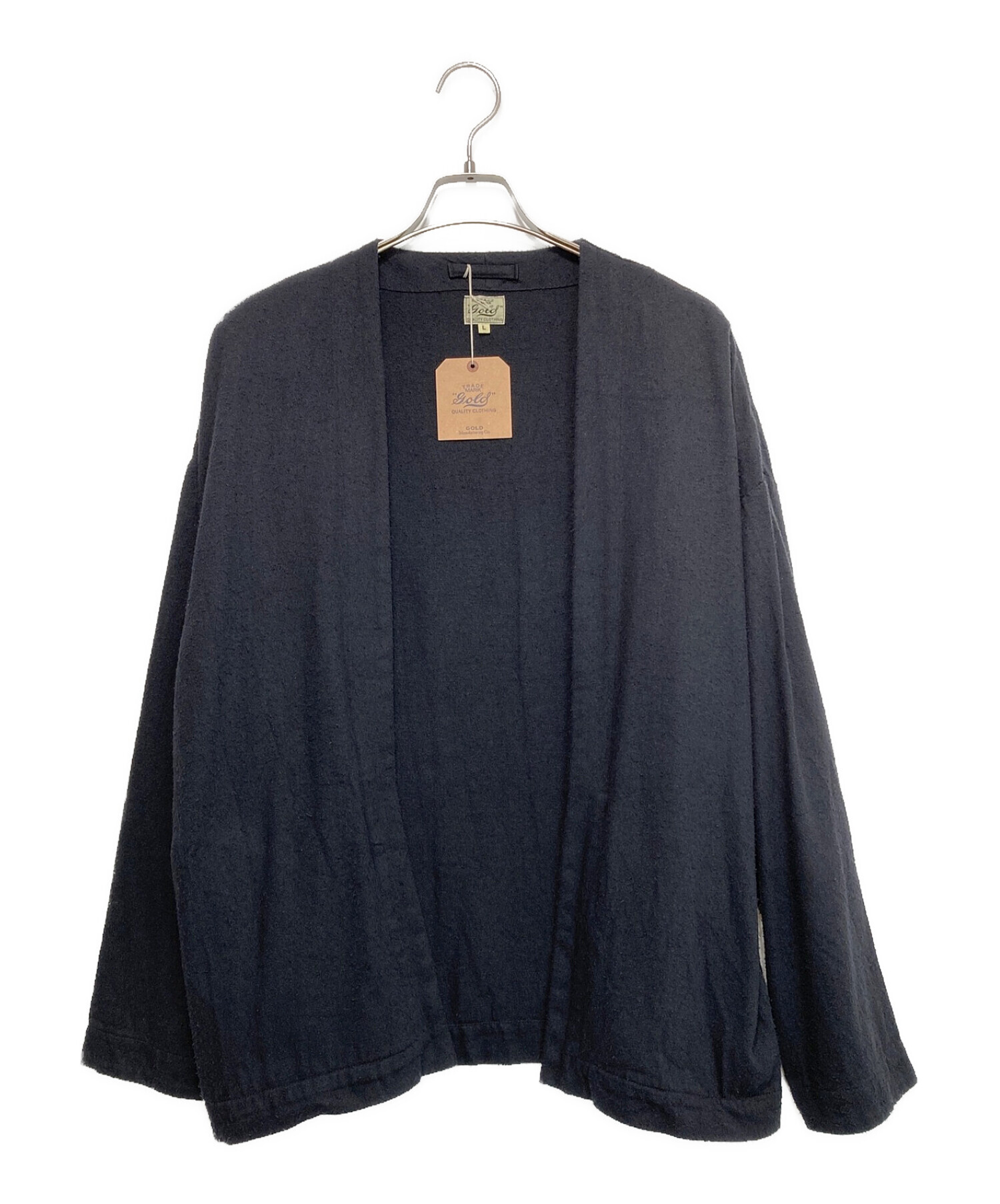 中古・古着通販】gold (ゴールド) SILK NEP TWILL NO COLLAR CARDIGAN