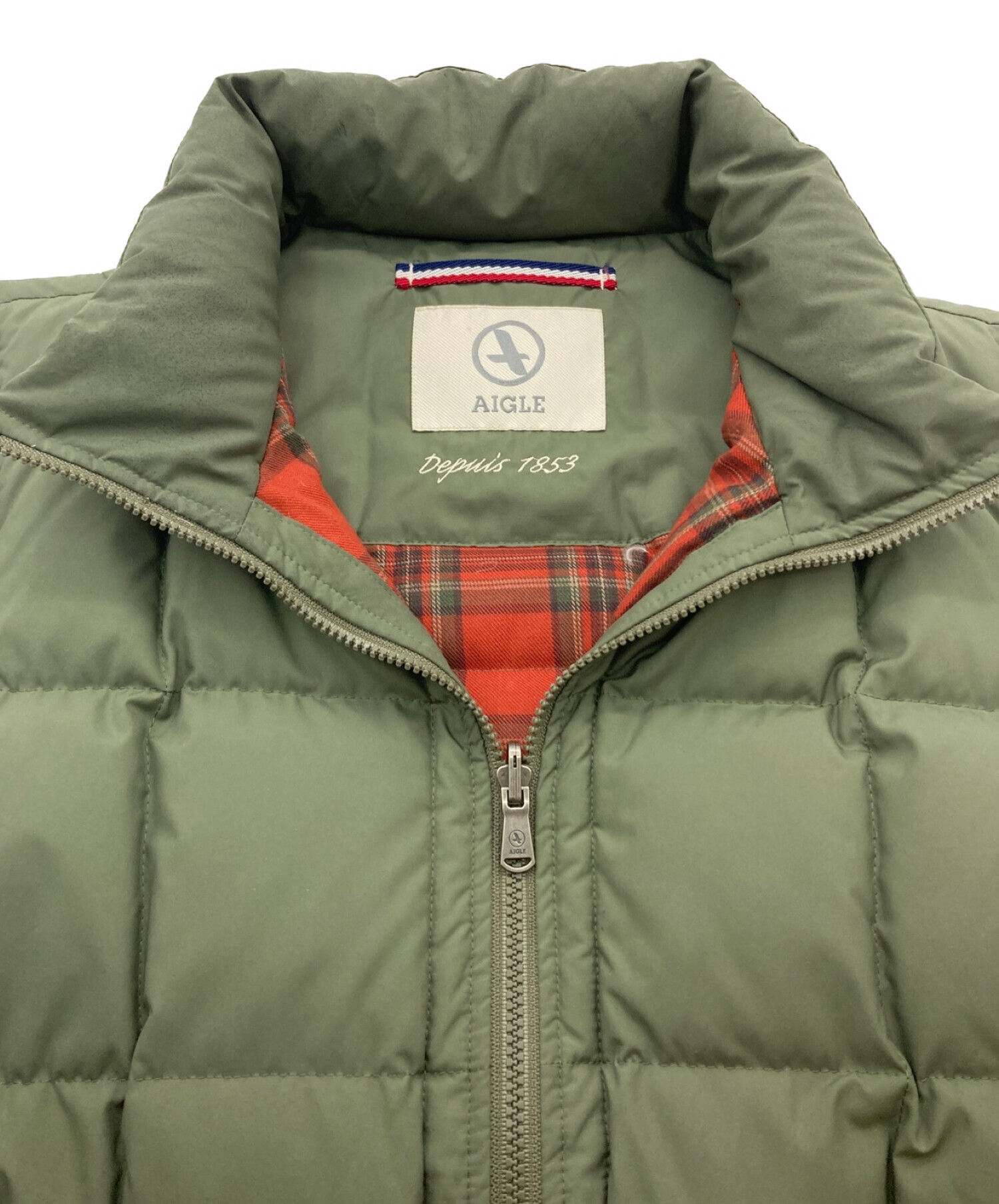 中古・古着通販】AIGLE (エーグル) ダウンベスト オリーブ サイズ:XL