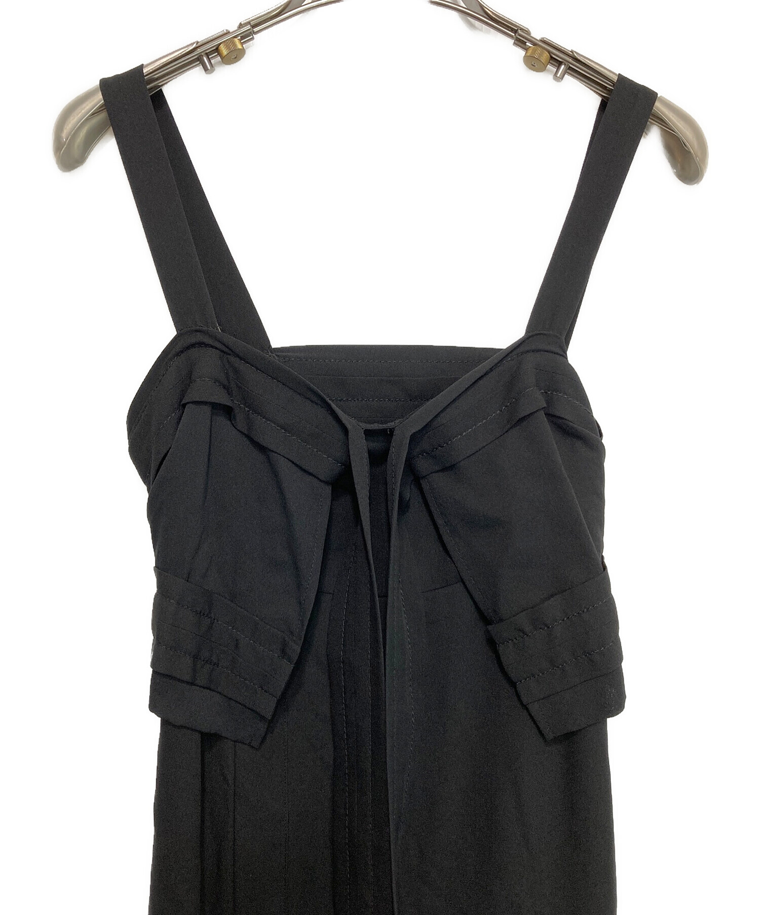 3.1 phillip lim (スリーワンフィリップリム) Tie-Front Silk Black Gown ブラック サイズ:O