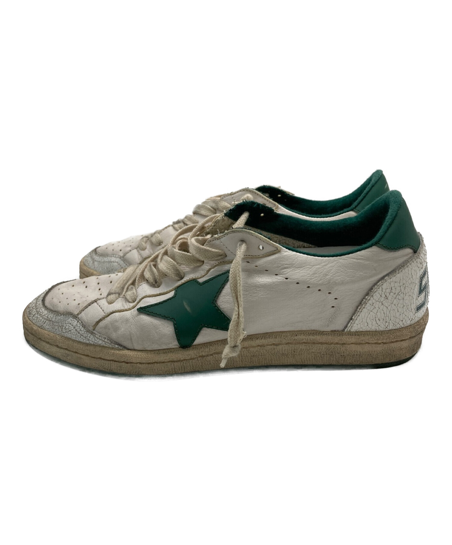 GOLDEN GOOSE (ゴールデングース) ユーズド加工ハイカットスニーカー ホワイト サイズ:37