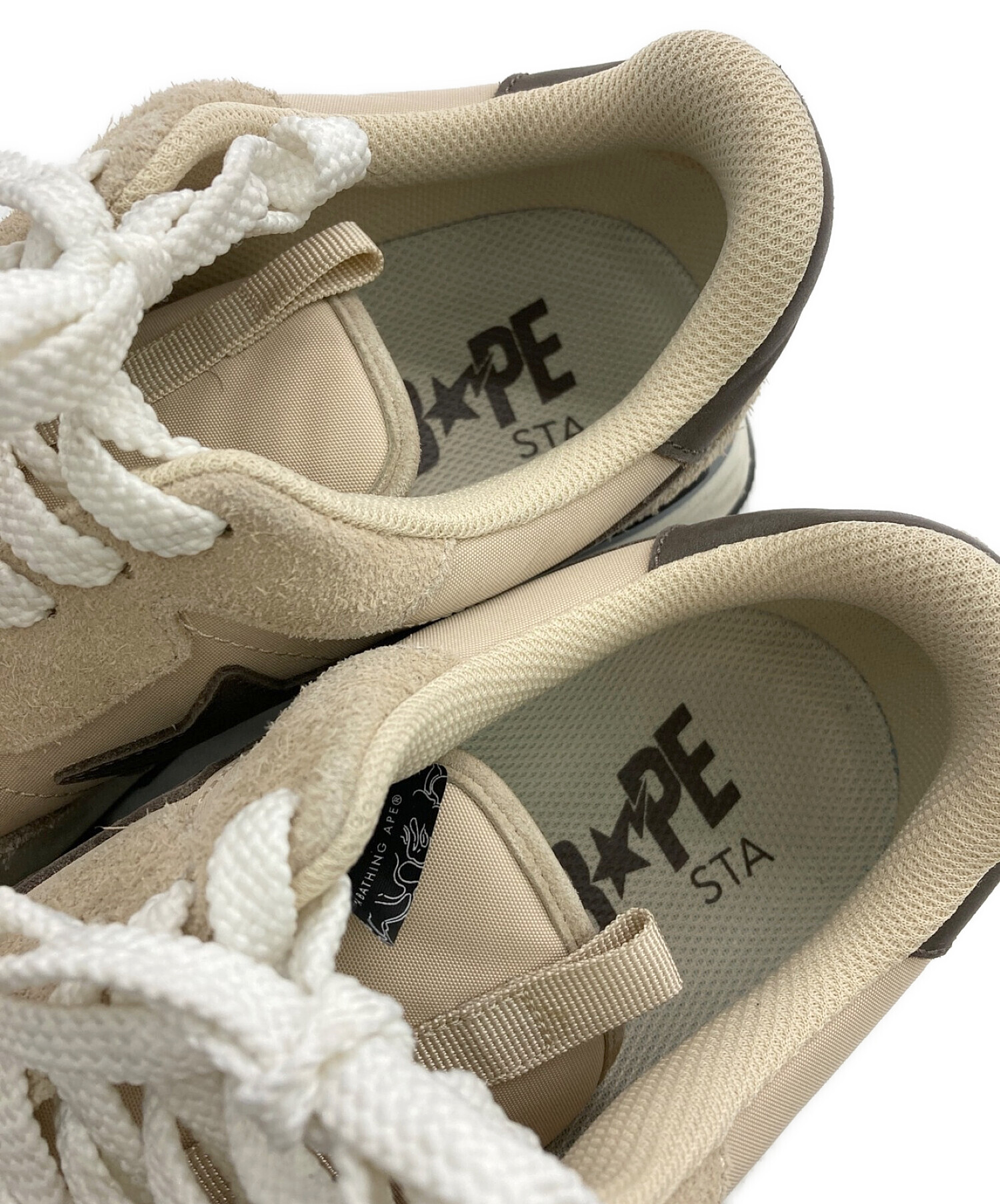 A BATHING APE (アベイシングエイプ) BAPE STA!/ローカットスニーカー ベージュ サイズ:27