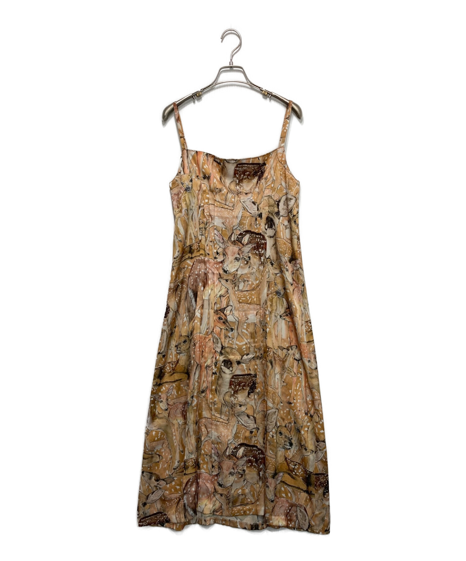 中古・古着通販】Lautashi (ラウタシー) deer printed dress ベージュ