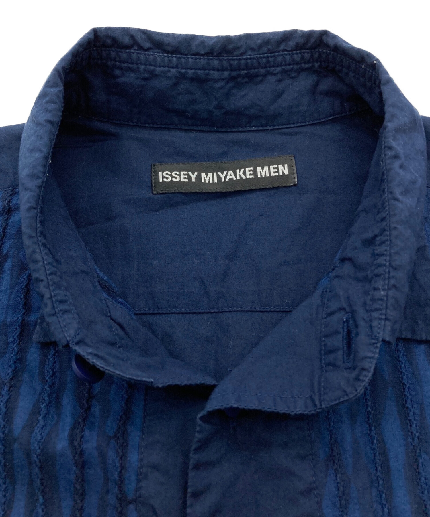 中古・古着通販】ISSEY MIYAKE MEN (イッセイミヤケメン) 半袖シャツ ネイビー サイズ:2｜ブランド・古着通販  トレファク公式【TREFAC FASHION】スマホサイト