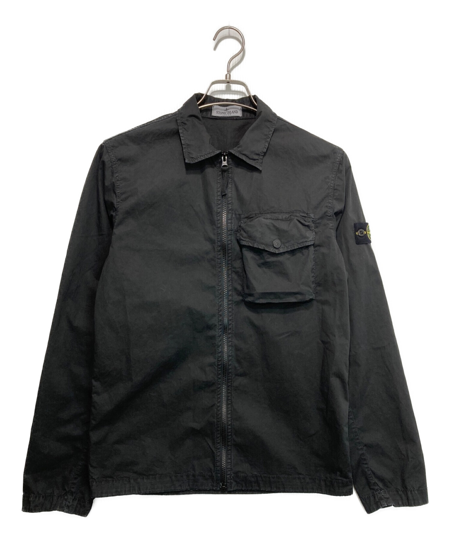 STONE ISLAND JUNIOR (ストーンアイランドジュニア) ZIP-UP OVERSHIRT JACKET ブラック サイズ:14/170