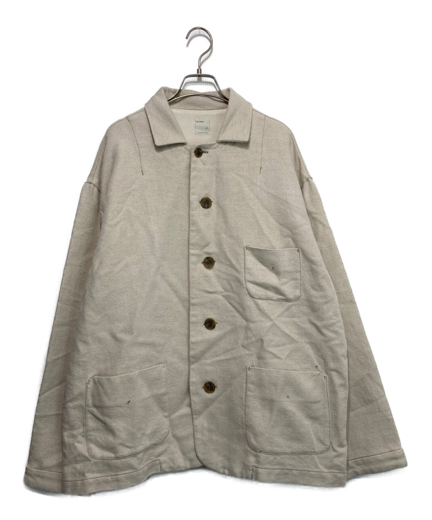 mon sakata (モンサカタ) ワークジャケット アイボリー サイズ:ケアタグ欠損の為不明