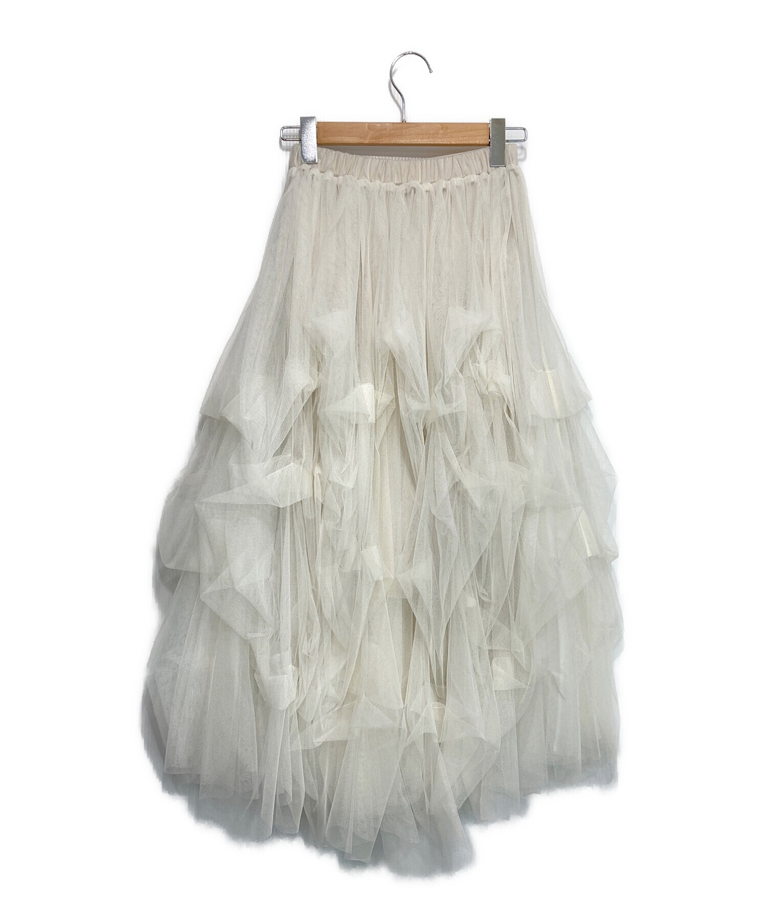 la belle Etude (ラベルエチュード) Carrieチュールスカート ホワイト サイズ:FREE