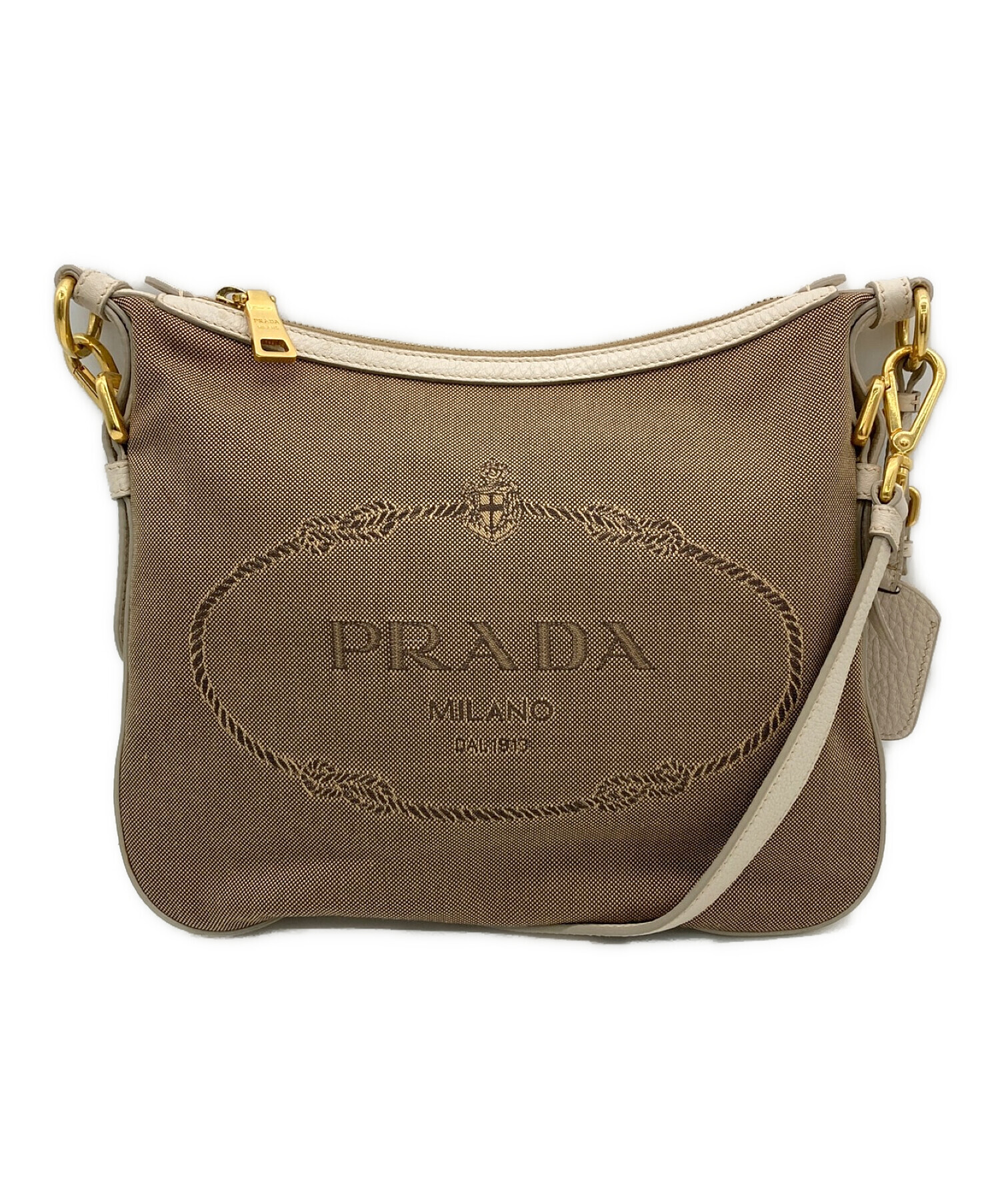 中古・古着通販】PRADA (プラダ) ロゴジャガードショルダーバッグ