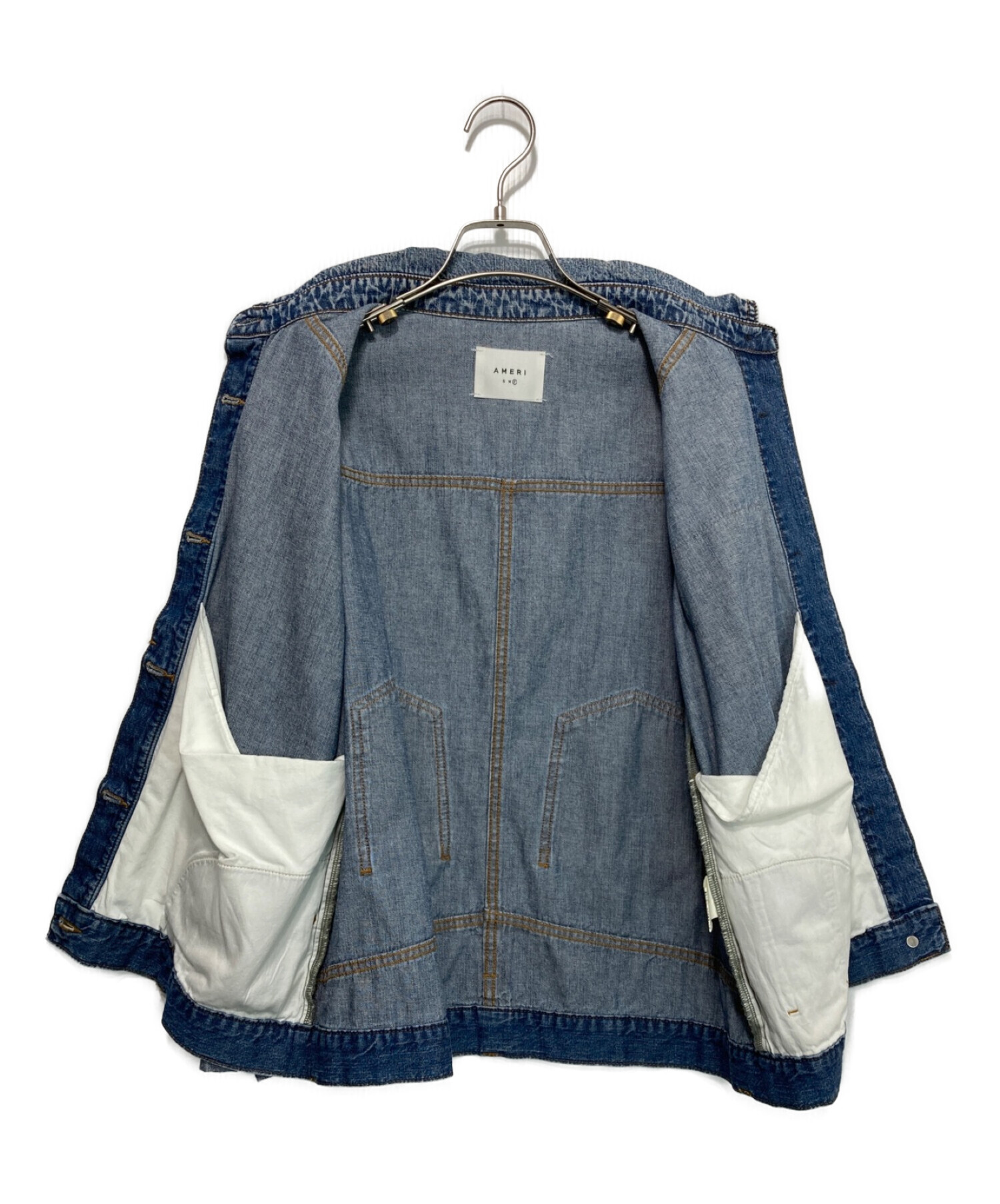 AMERI (アメリ) UPSIDE DOWN DENIM SHIRT インディゴ サイズ:F