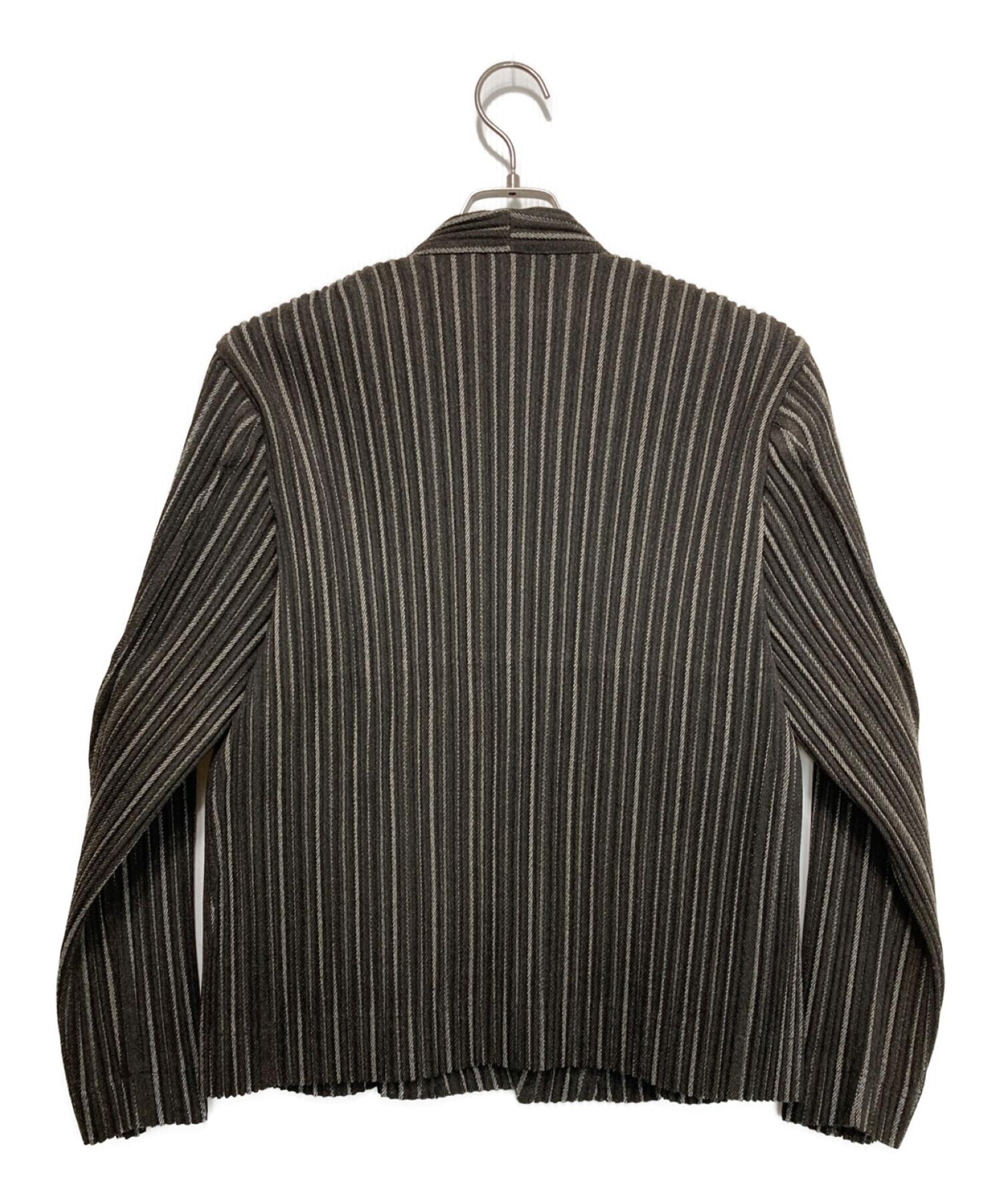 HOMME PLISSE ISSEY MIYAKE (オムプリッセ イッセイ ミヤケ) TWEED PLEATS Jacket ブラウン サイズ:1