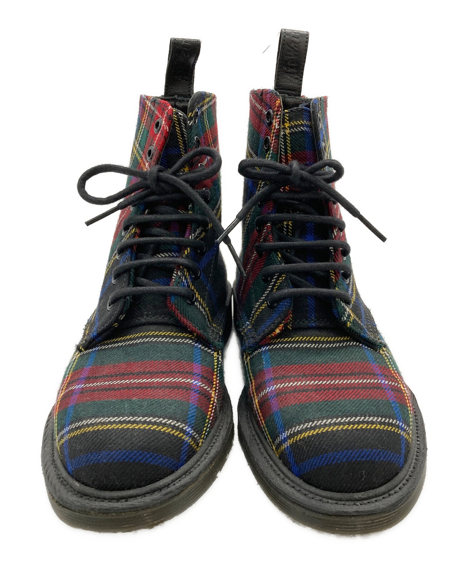 Dr.Martens (ドクターマーチン) BECKETT STEWART TARTAN/8ホールブーツ レッド×グリーン サイズ:UK5