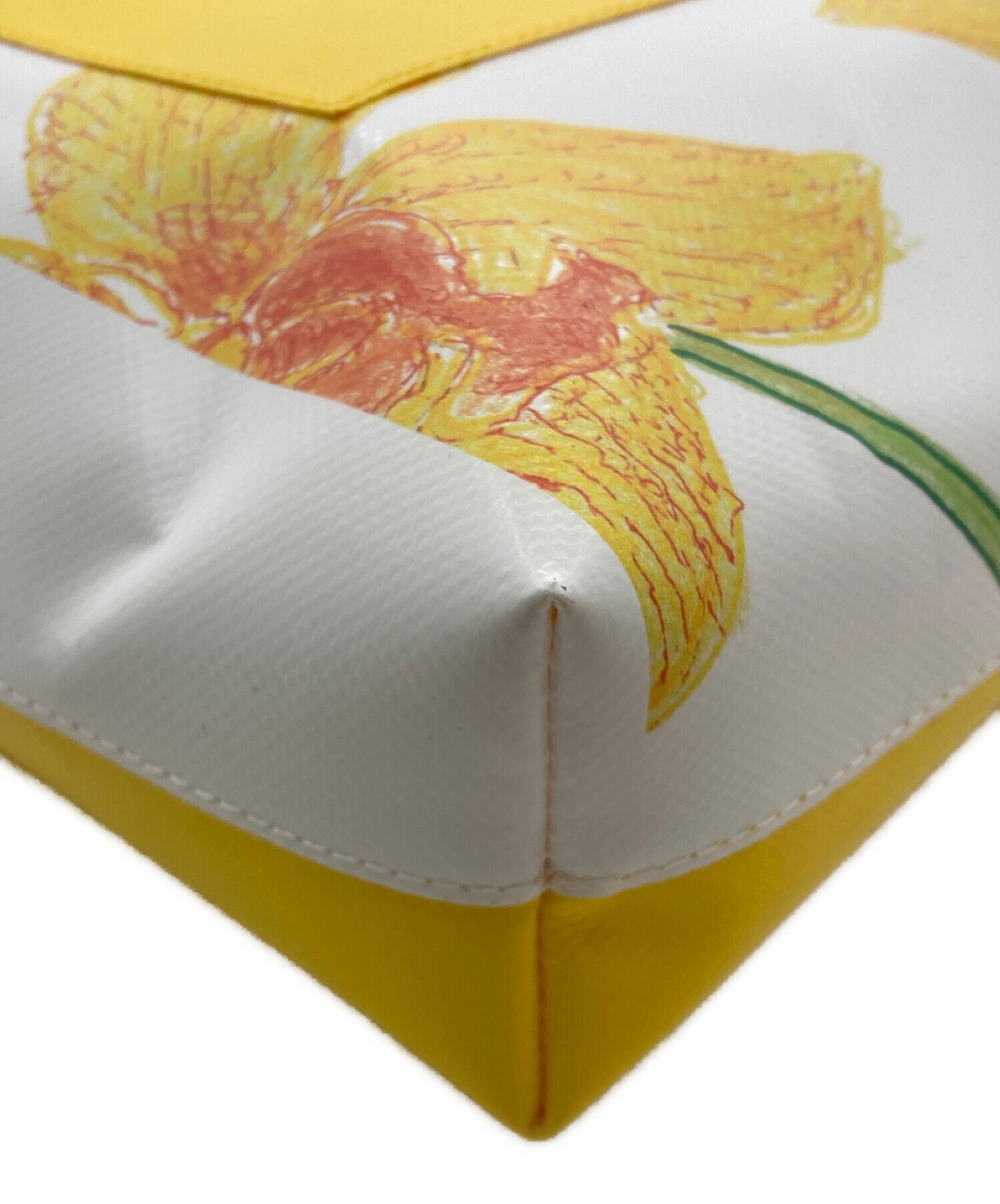 MARNI (マルニ) ORCHIDSプリント PVCショッピングバッグ ホワイトイエロー