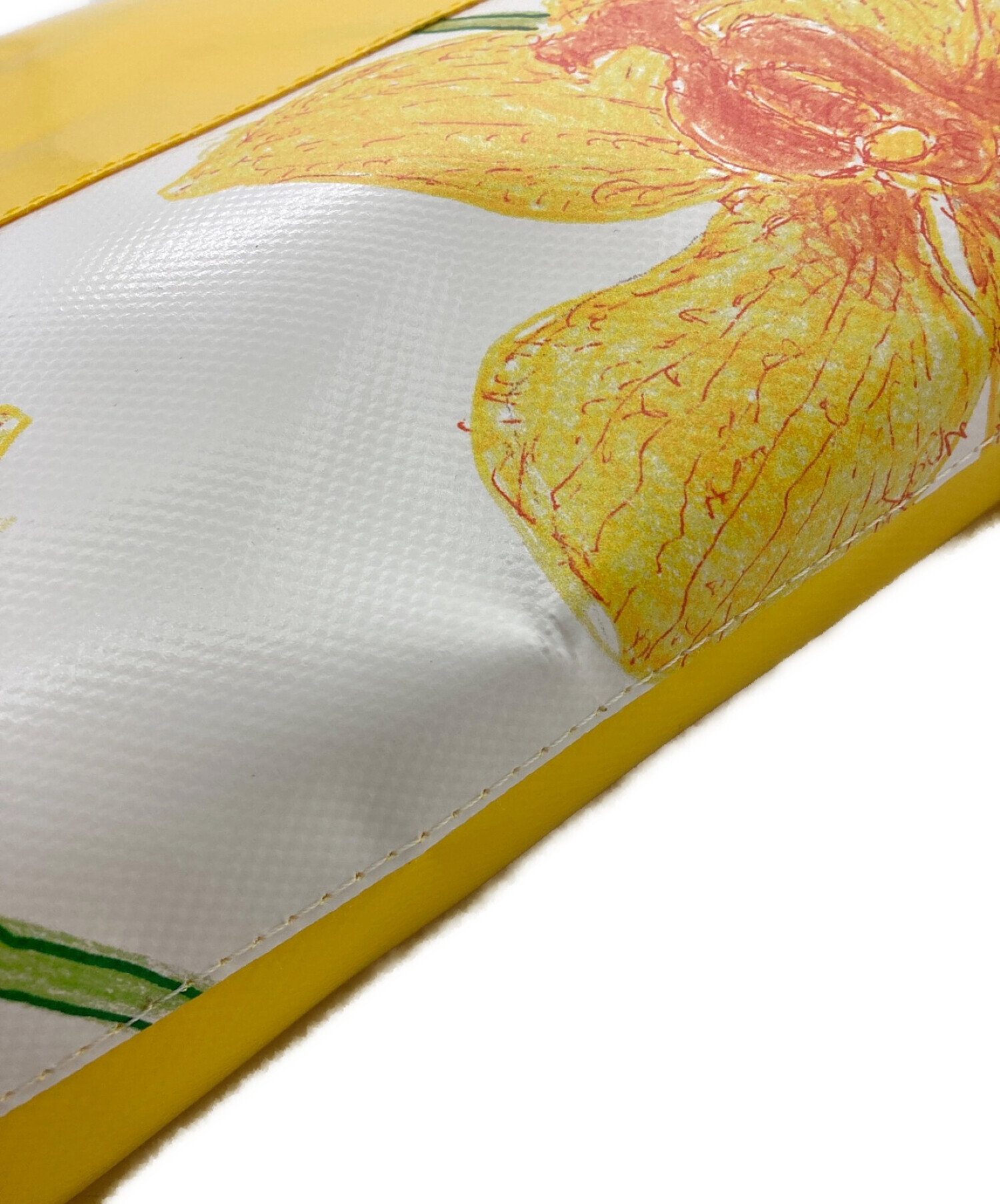 MARNI (マルニ) ORCHIDSプリント PVCショッピングバッグ ホワイトイエロー