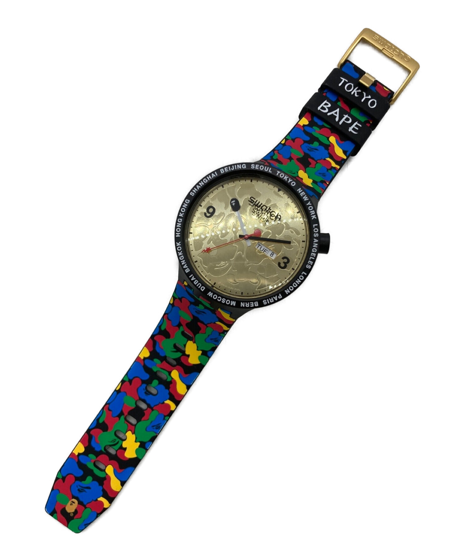 【美品】Swach × A BATHING APE アベイシングエイプ 腕時計確認済み付属品