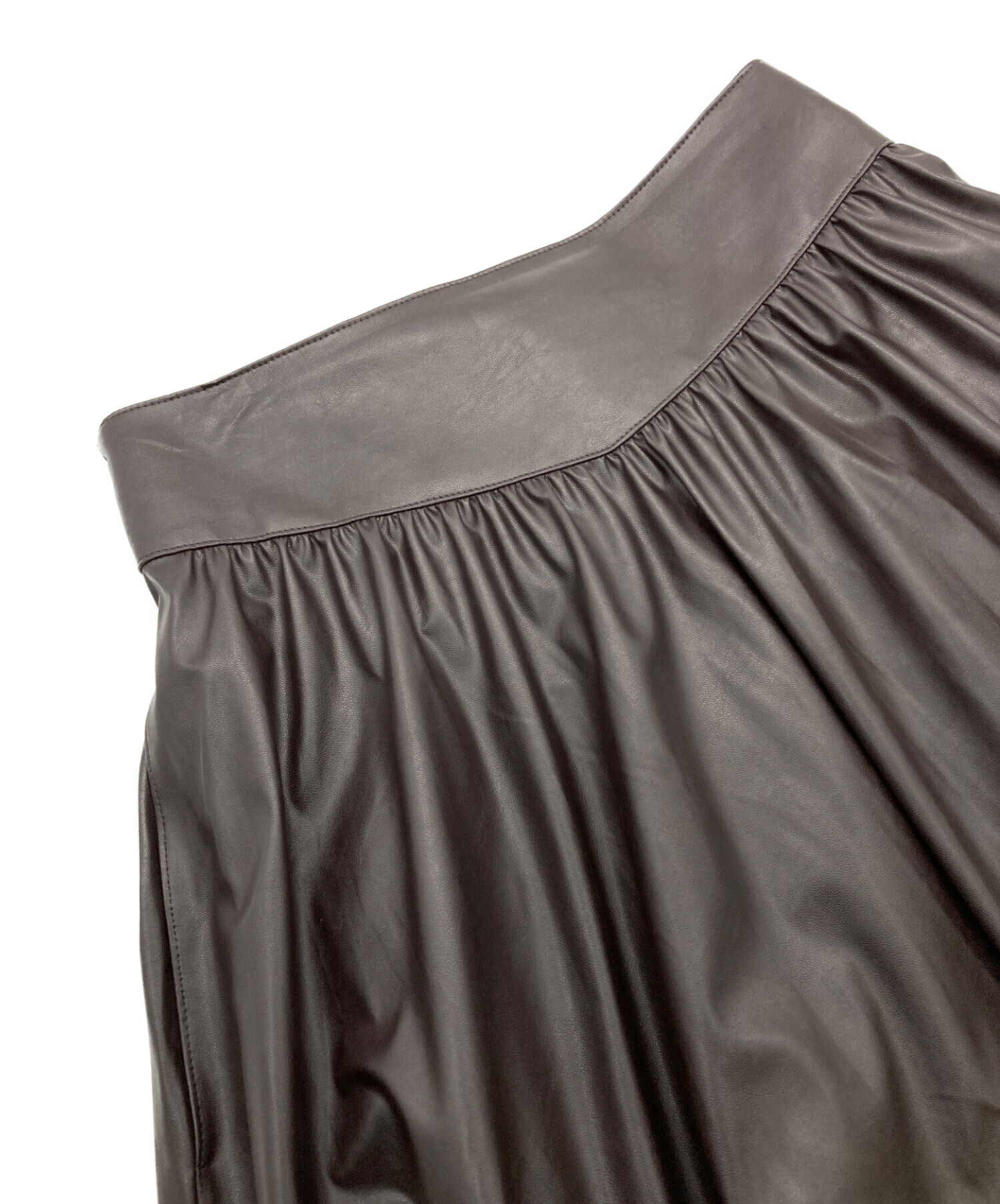 EPOCA (エポカ) シンセティックレザースカート ブラウン サイズ:38