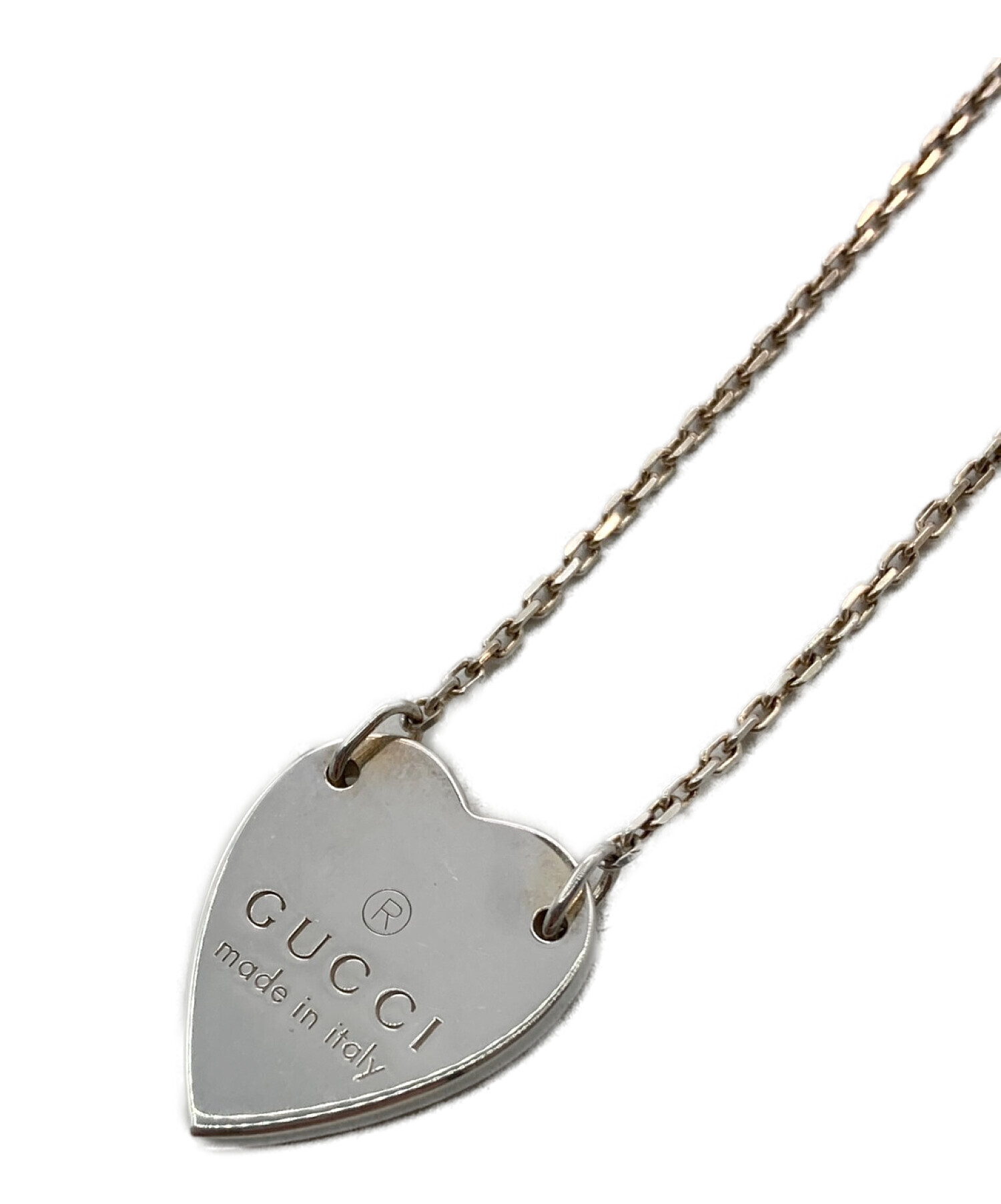 中古・古着通販】GUCCI (グッチ) ハートモチーフネックレス｜ブランド