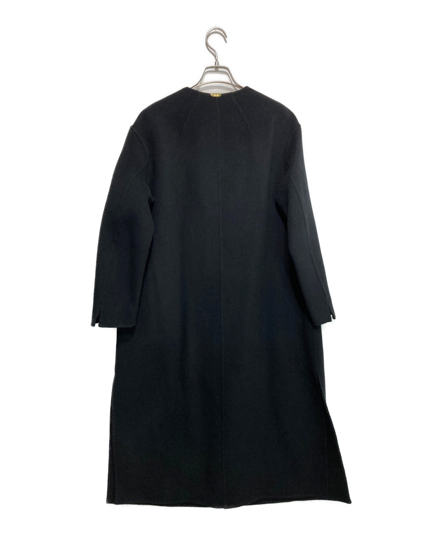 MUSE (ミューズ) victorian リバーロングノーカラーコート ブラック サイズ:36