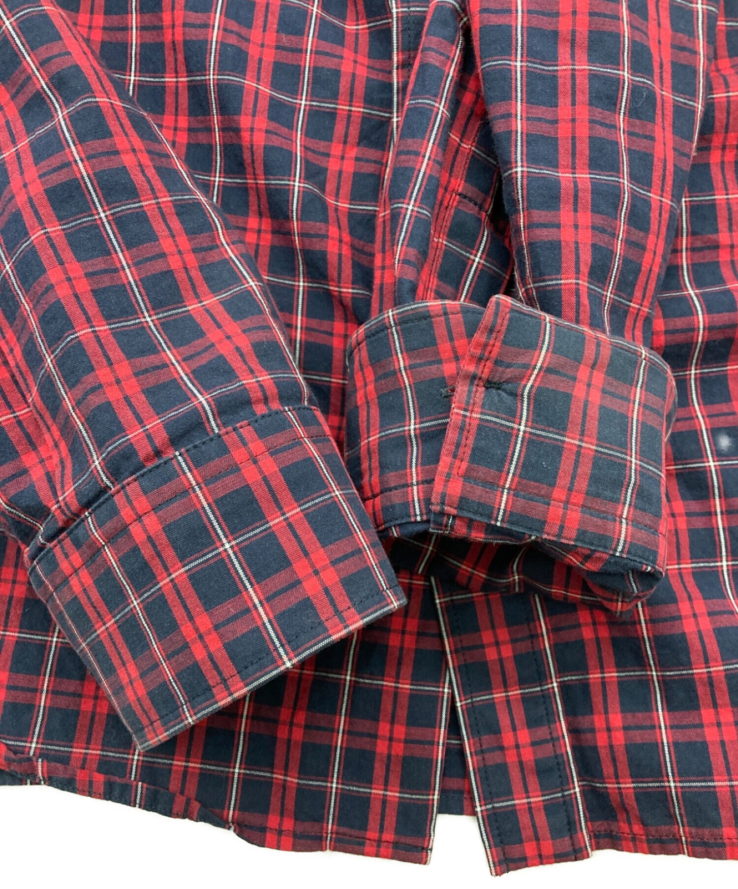 中古・古着通販】BALENCIAGA (バレンシアガ) Tab Check Shirt/チェックシャツ レッド サイズ:38｜ブランド・古着通販  トレファク公式【TREFAC FASHION】スマホサイト