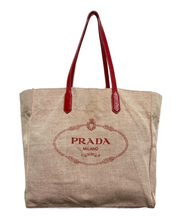 中古・古着通販】PRADA (プラダ) キャンバストートバッグ ピンク｜ブランド・古着通販 トレファク公式【TREFAC FASHION】スマホサイト