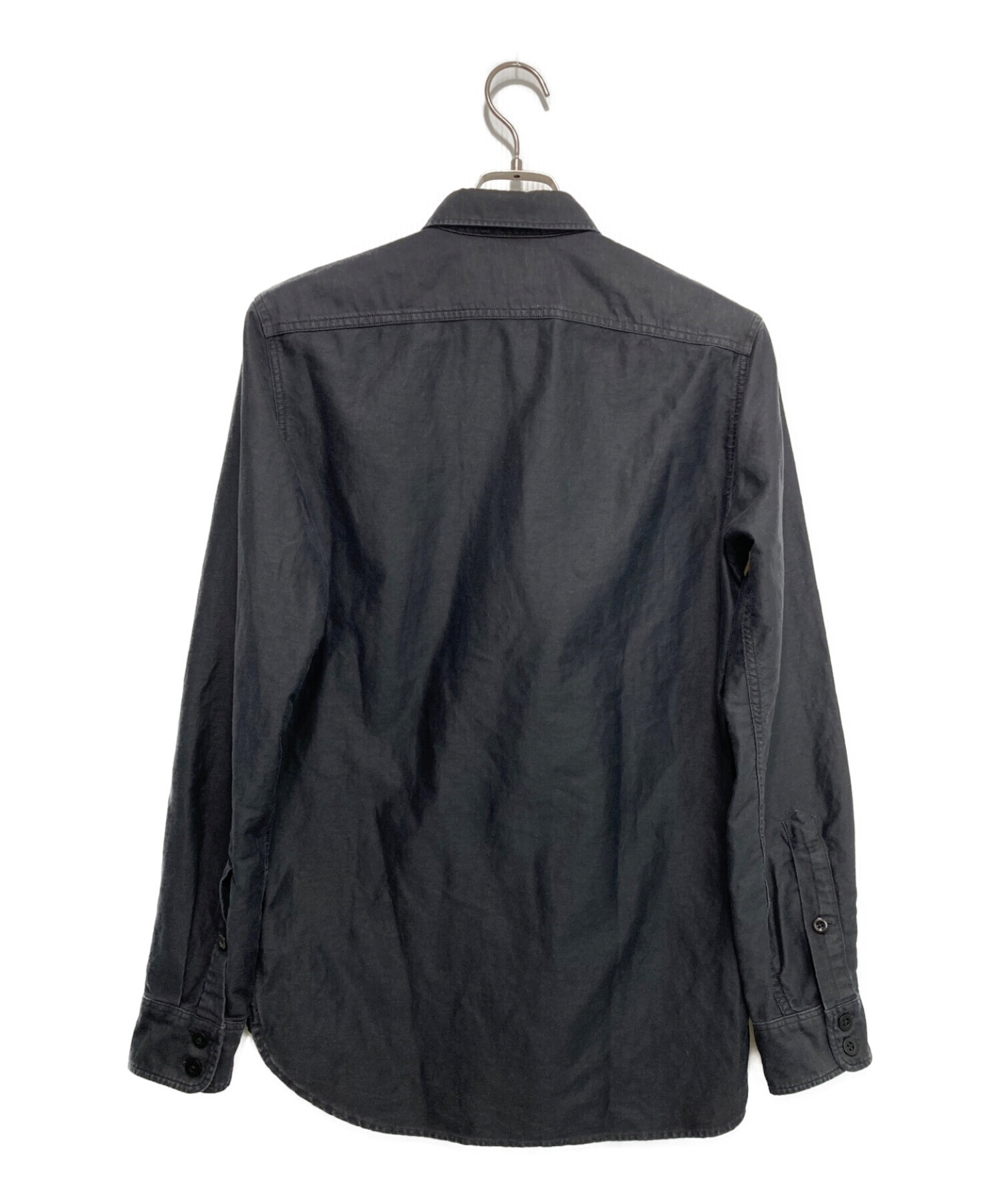 RRL (ダブルアールエル) Military Sateen Cotton Black Work Shirt/ミリタリーワークシャツ グレー  サイズ:170/92A