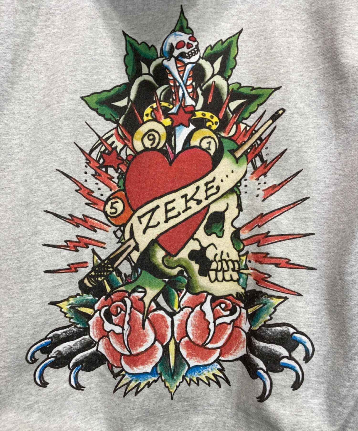 CTLS (シーティーエルエス) ED HARDY (エド ハーディー) ZEKE'S HEART HOODIE グレー サイズ:2