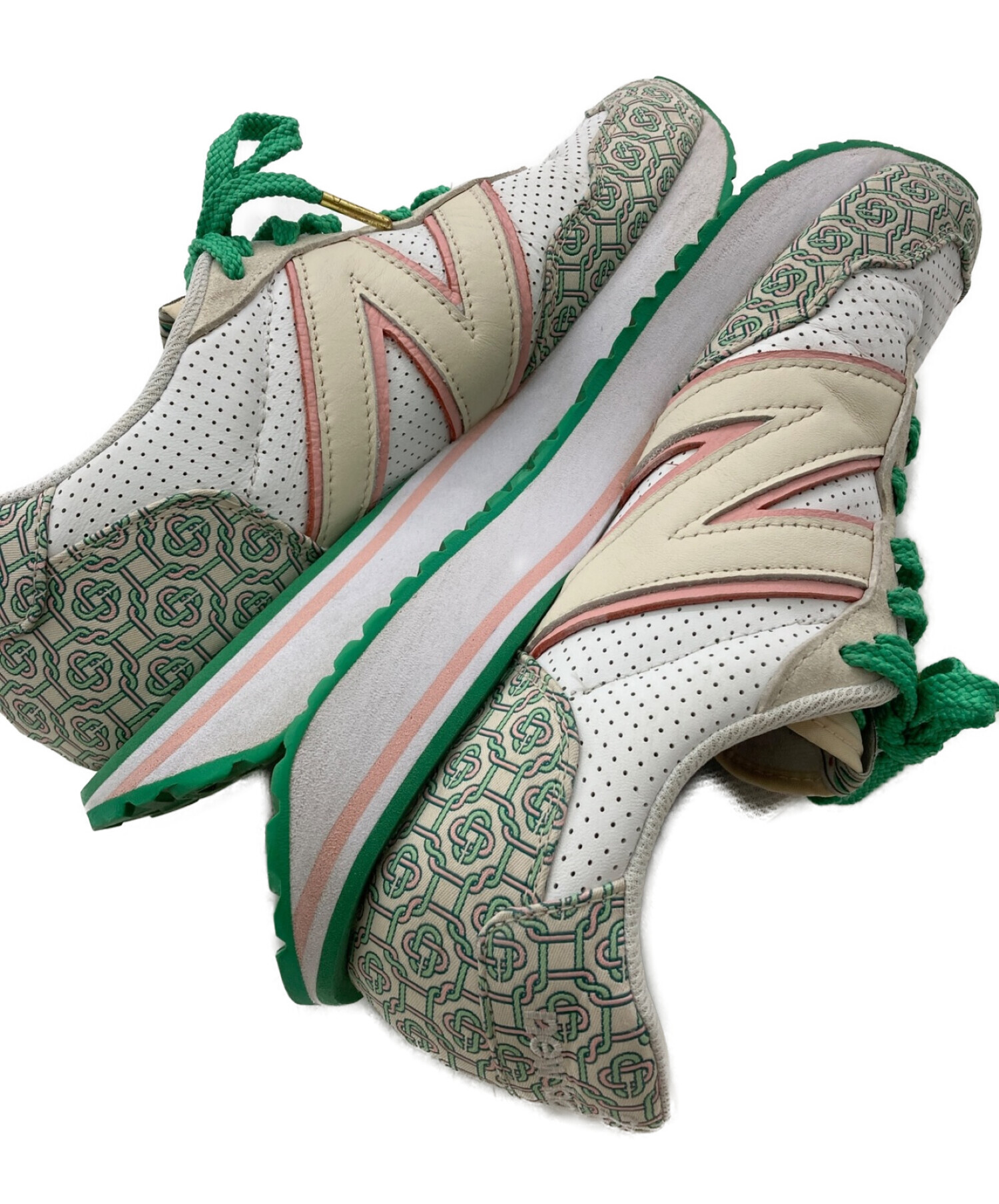 中古・古着通販】NEW BALANCE (ニューバランス) CASABLANCA (カサブランカ) ローカットスニーカー グリーン×ホワイト  サイズ:27.5｜ブランド・古着通販 トレファク公式【TREFAC FASHION】スマホサイト