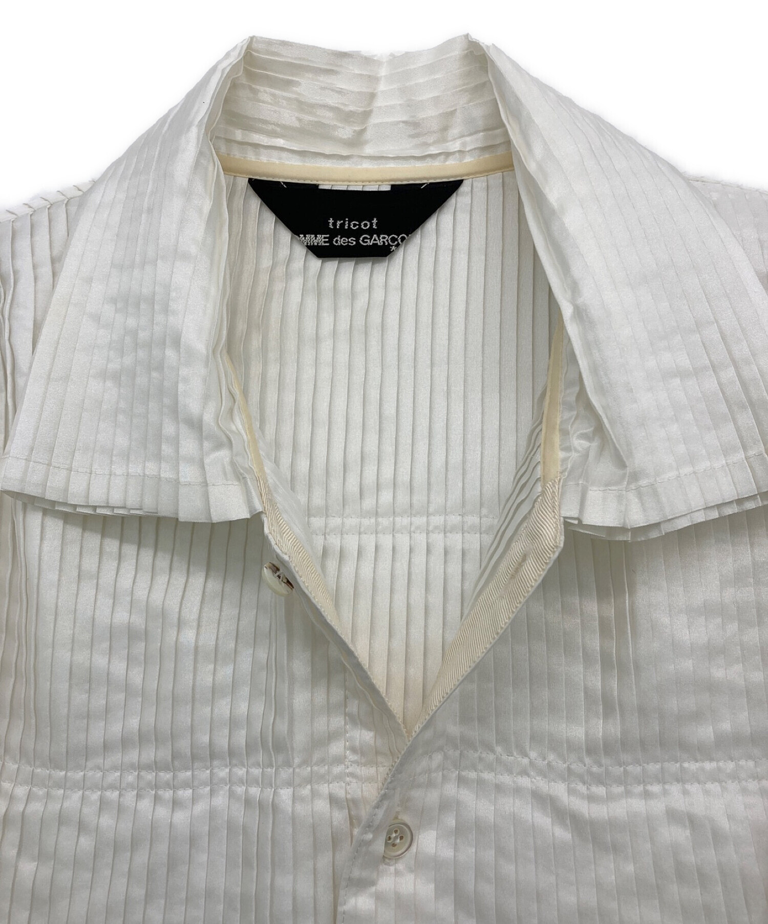 tricot COMME des GARCONS (トリココムデギャルソン) プリーツシャツ ホワイト サイズ:表記なし