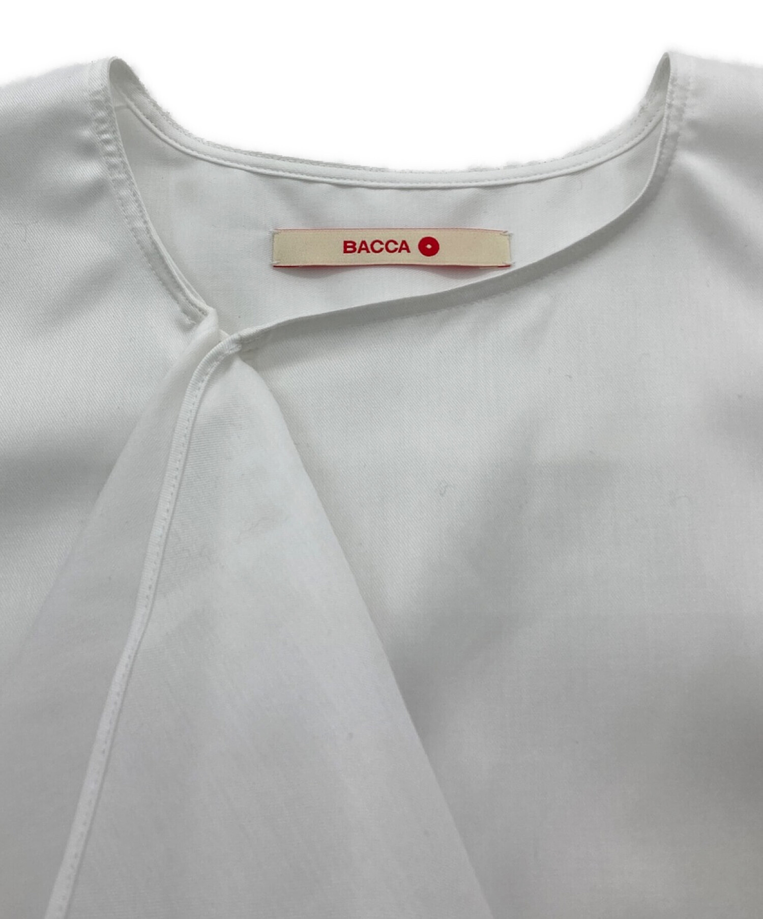 中古・古着通販】BACCA (バッカ) コットンツイル ラッフルカラーシャツ