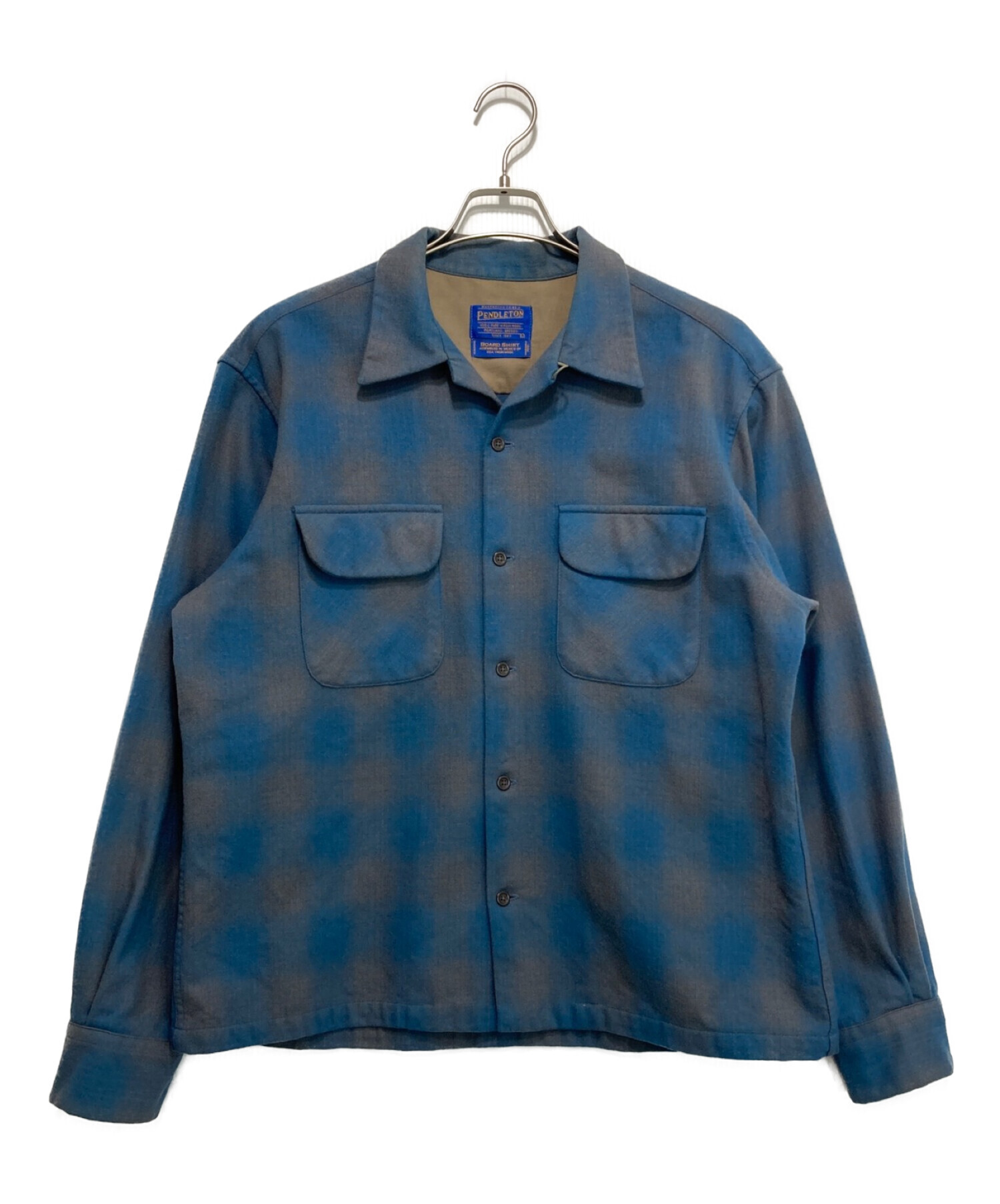PENDLETON (ペンドルトン) オンブレチェックボードシャツ ブルー×グレー サイズ:L