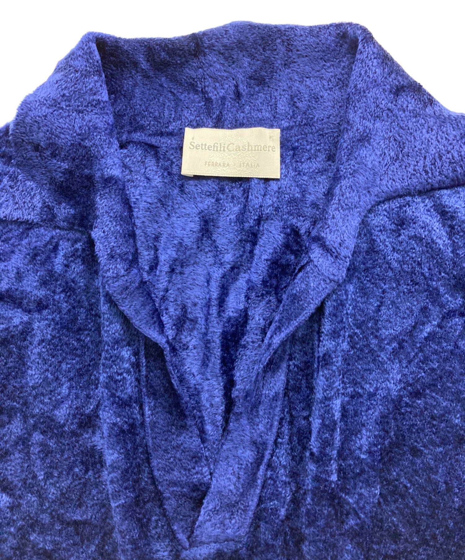 中古・古着通販】Settefili Cashmere (セッテフィーリ カシミア) レーヨンニットポロシャツ ネイビー  サイズ:46｜ブランド・古着通販 トレファク公式【TREFAC FASHION】スマホサイト