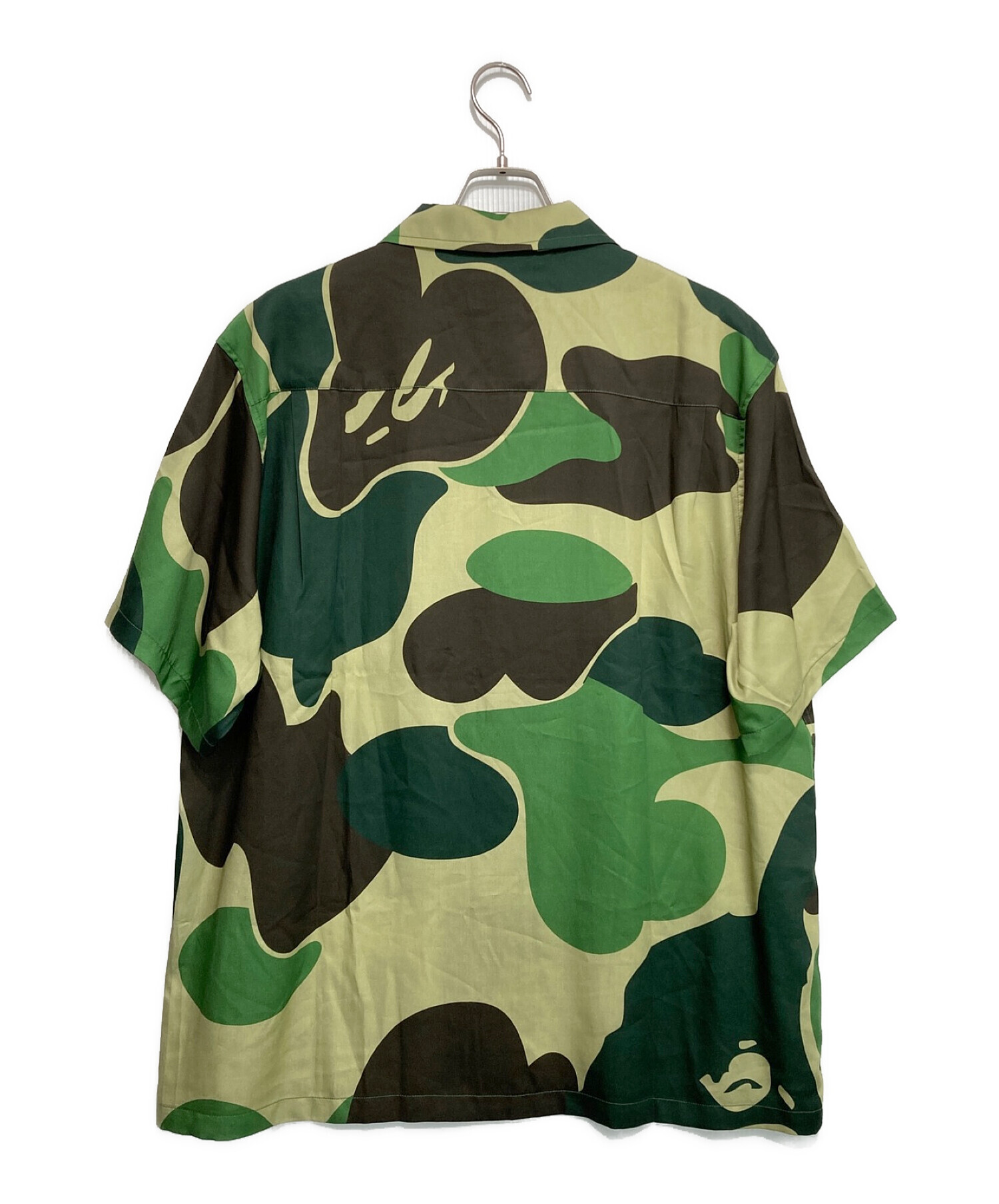 中古・古着通販】A BATHING APE (アベイシングエイプ) ABC Camo Open Collar Shirt/カモフラオープンカラーシャツ  カーキ サイズ:XL｜ブランド・古着通販 トレファク公式【TREFAC FASHION】スマホサイト