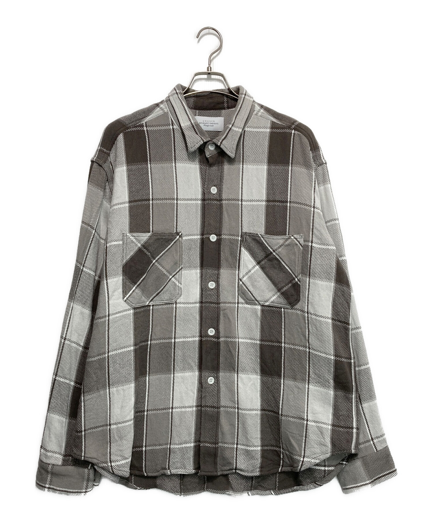 UNUSED (アンユーズド) Check Shirt グレー サイズ:4