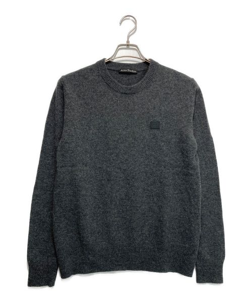 【中古・古着通販】Acne studios (アクネ ストゥディオス) NALON FACE PAW17/フェイスパッチニット グレー  サイズ:M｜ブランド・古着通販 トレファク公式【TREFAC FASHION】スマホサイト