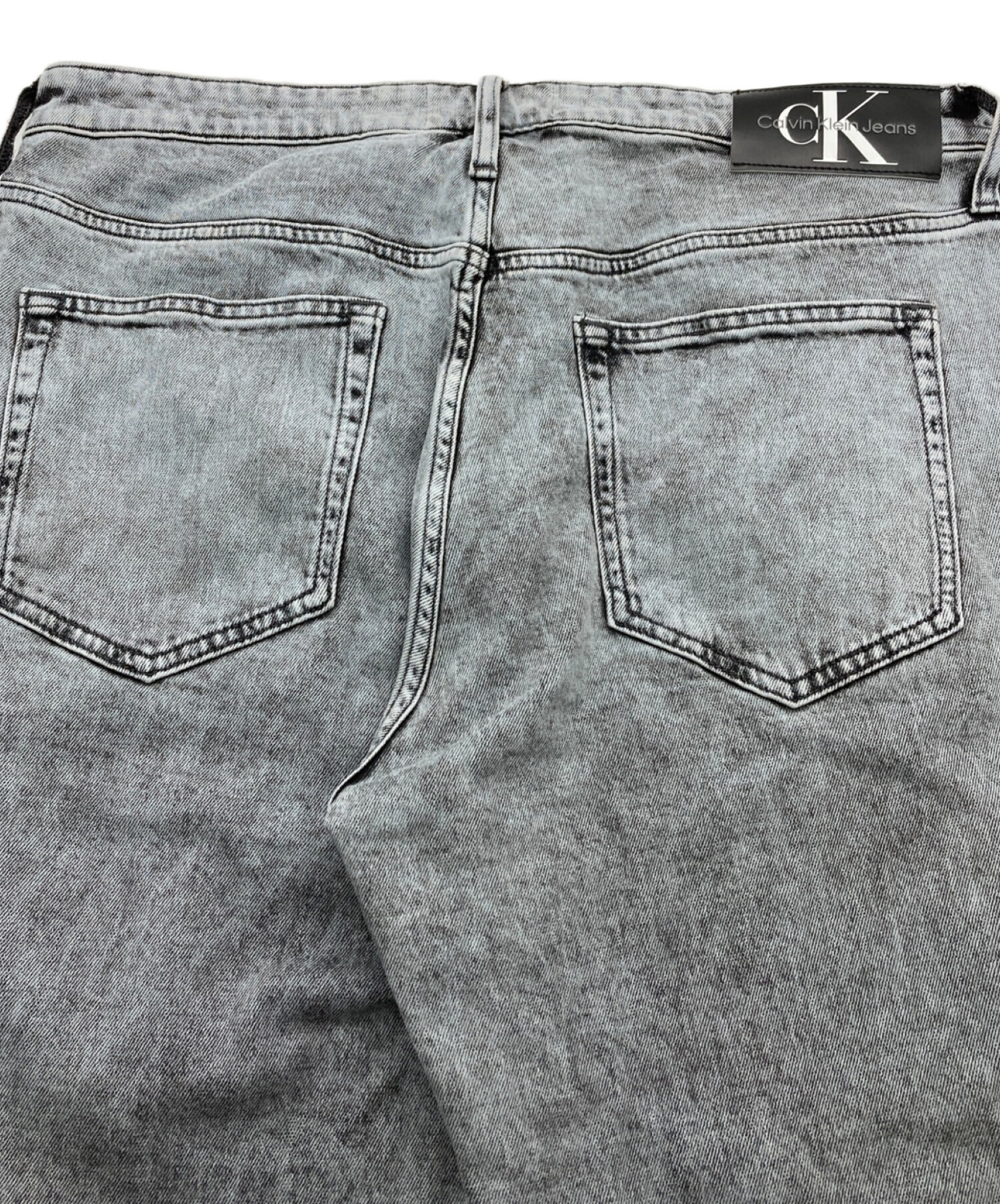 Calvin Klein Jeans (カルバンクラインジーンズ) 加工デニムパンツ グレー サイズ:W34