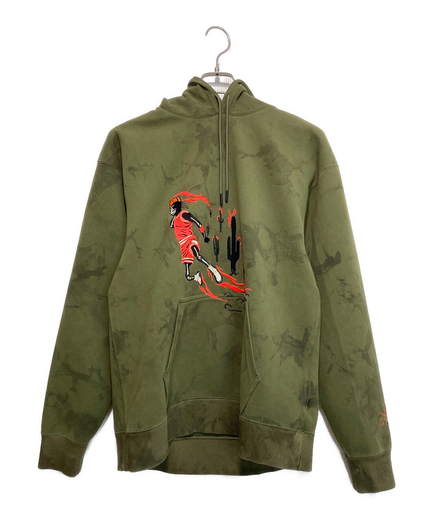 JORDAN (ジョーダン) TRAVIS SCOTT (トラヴィス スコット) Washed Suede Hoodie オリーブ サイズ:M