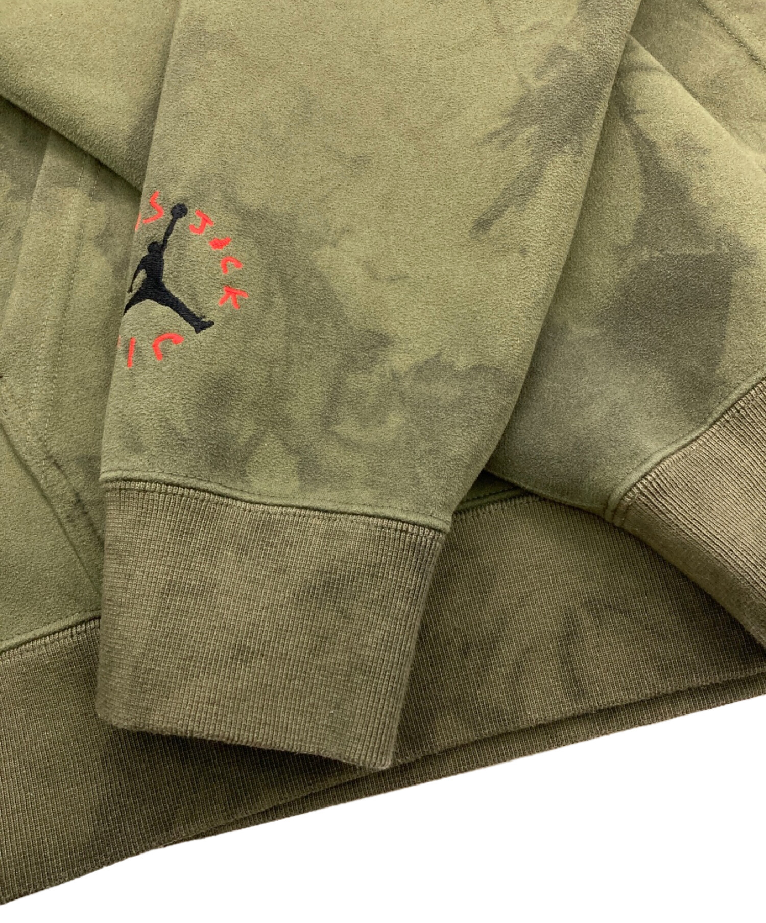 JORDAN (ジョーダン) TRAVIS SCOTT (トラヴィス スコット) Washed Suede Hoodie オリーブ サイズ:M