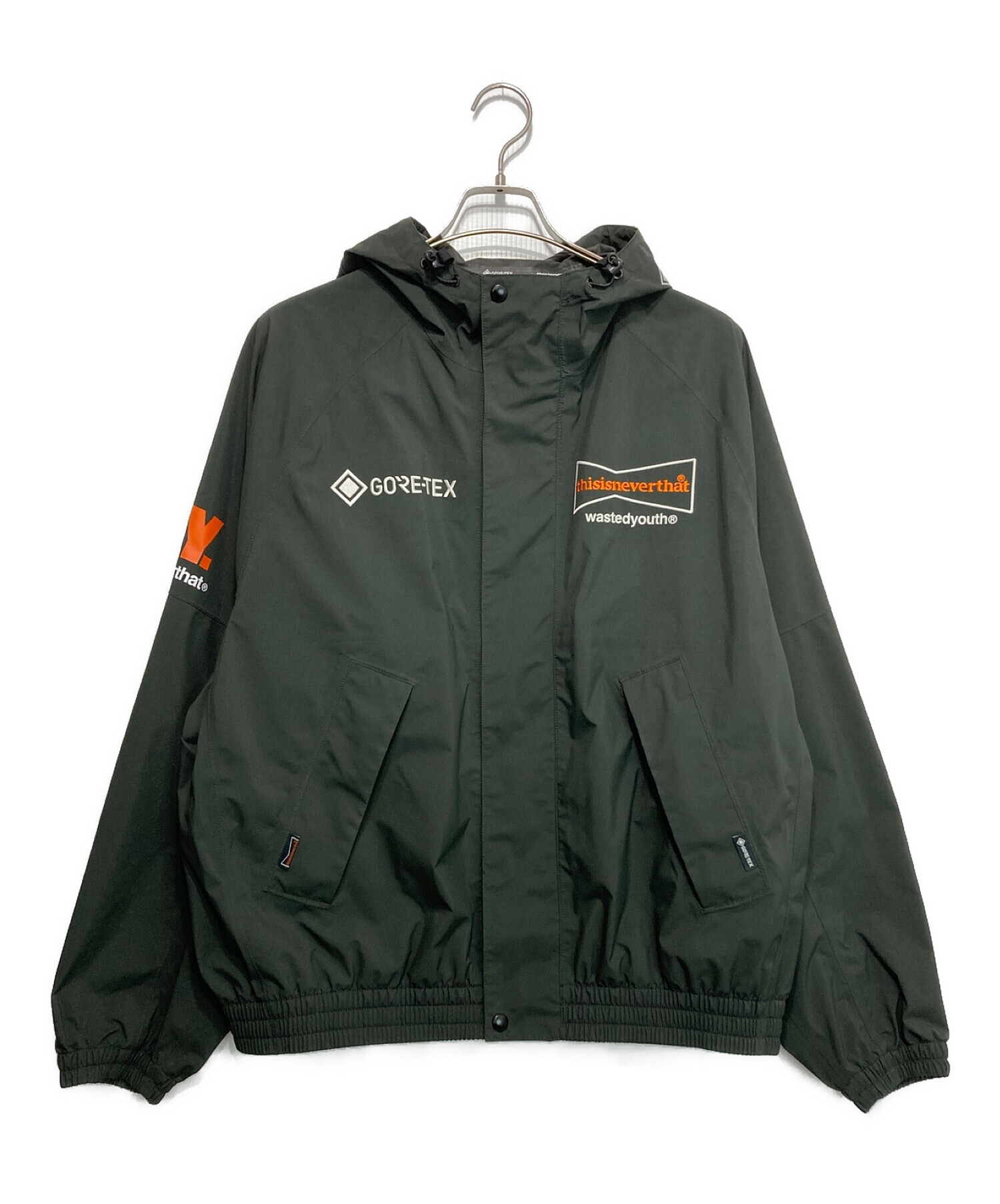 thisisneverthat (ディスイズネバーザット) wasted youth (ウエステッド ユース) GORE-TEX BACK LIGHT  JACKET/Paclite Jacket オリーブ サイズ:M