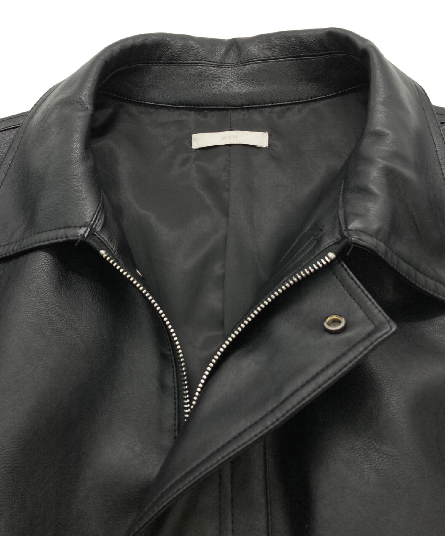 中古・古着通販】WYM LIDNM (ウィム バイ リドム) FAUX LEATHER MILITARY BLOUSON ブラック  サイズ:Ⅿ｜ブランド・古着通販 トレファク公式【TREFAC FASHION】スマホサイト