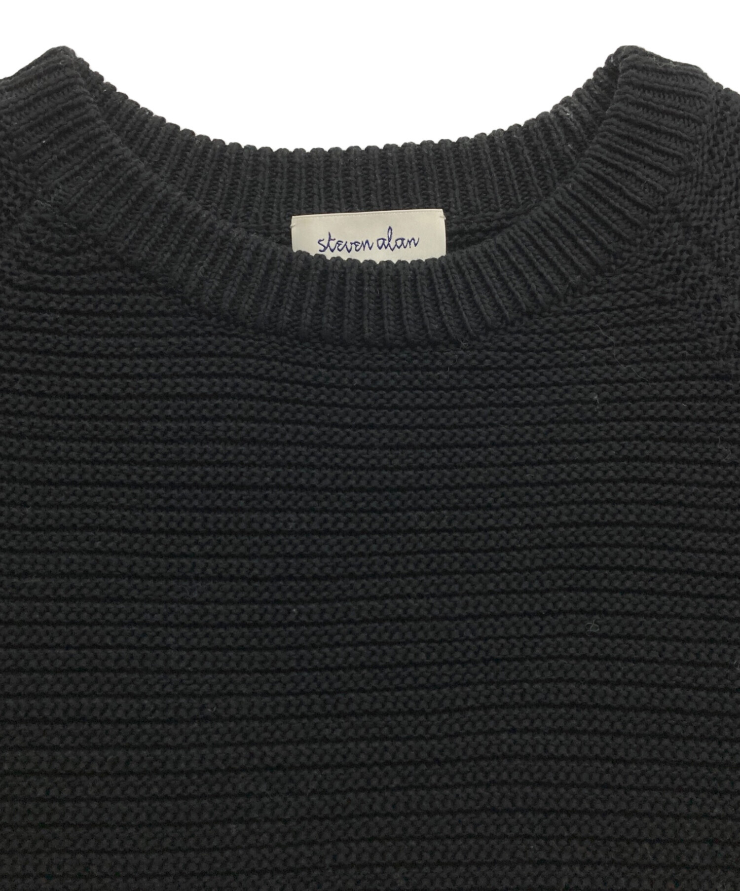 中古・古着通販】STEVEN ALAN (スティーブンアラン) 5G PURL CREW/ニット ブラック サイズ:M｜ブランド・古着通販  トレファク公式【TREFAC FASHION】スマホサイト