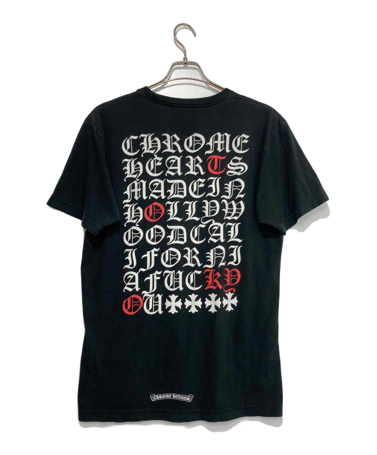 CHROME HEARTS (クロムハーツ) TOKYO バックプリント ポケットTシャツ ブラック サイズ:L