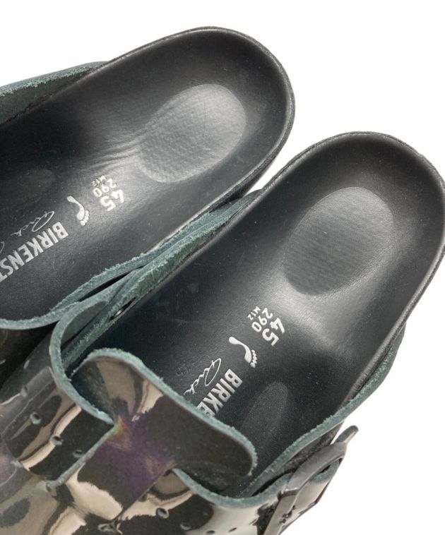 中古】<br>RICK OWENS×BIRKENSTOCK <br>ハラコサンダル すっぱく ラベンダー×グレー サイズ：42/27.0