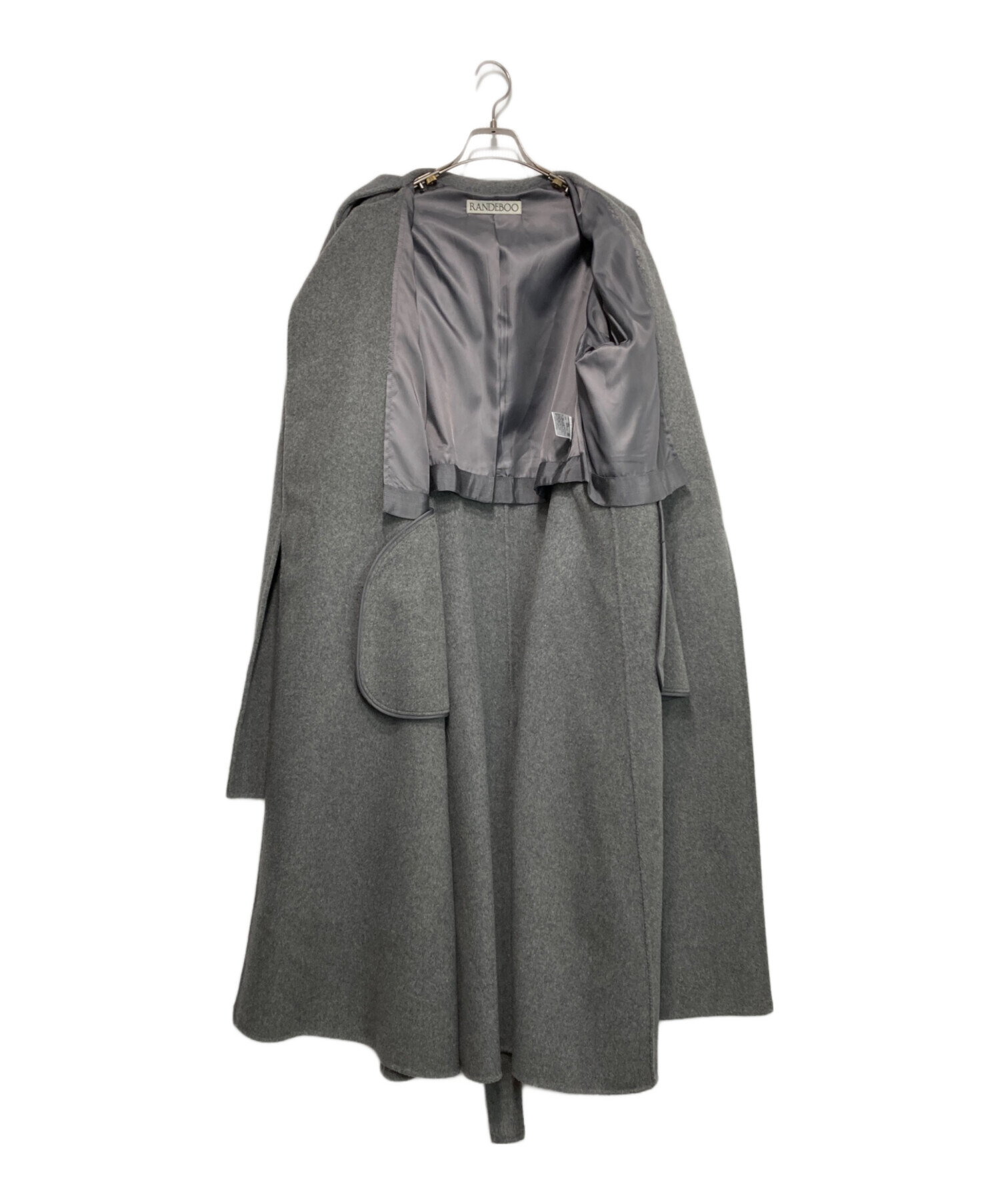 RANDEBOO (ランデブー) Muffler docking wool coat/マフラードッキングウールコート グレー サイズ:F