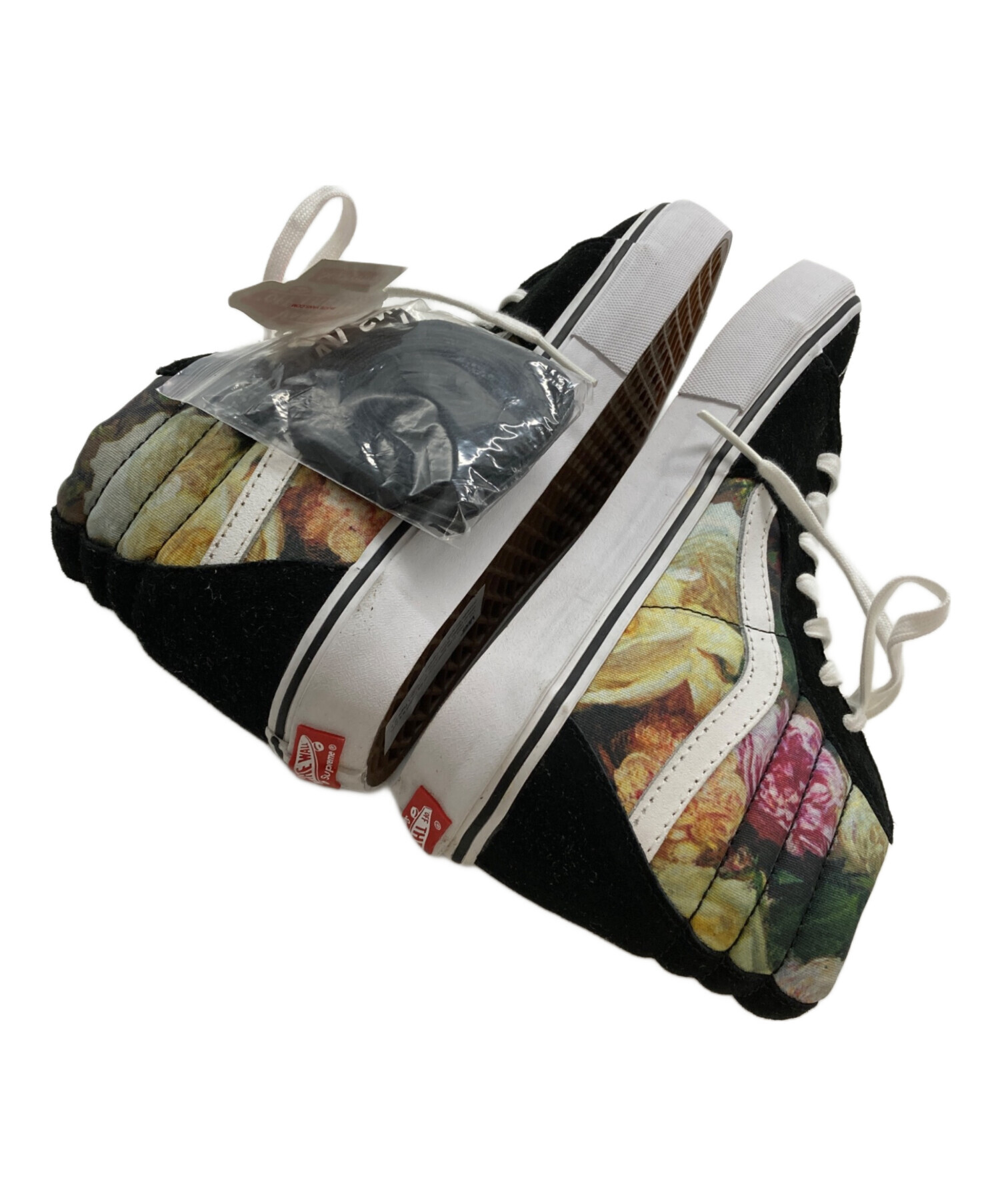 VANS (バンズ) Supreme (シュプリーム) Power corruptions lies Chukka/ローズチャッカスニーカー ブラック  サイズ:26