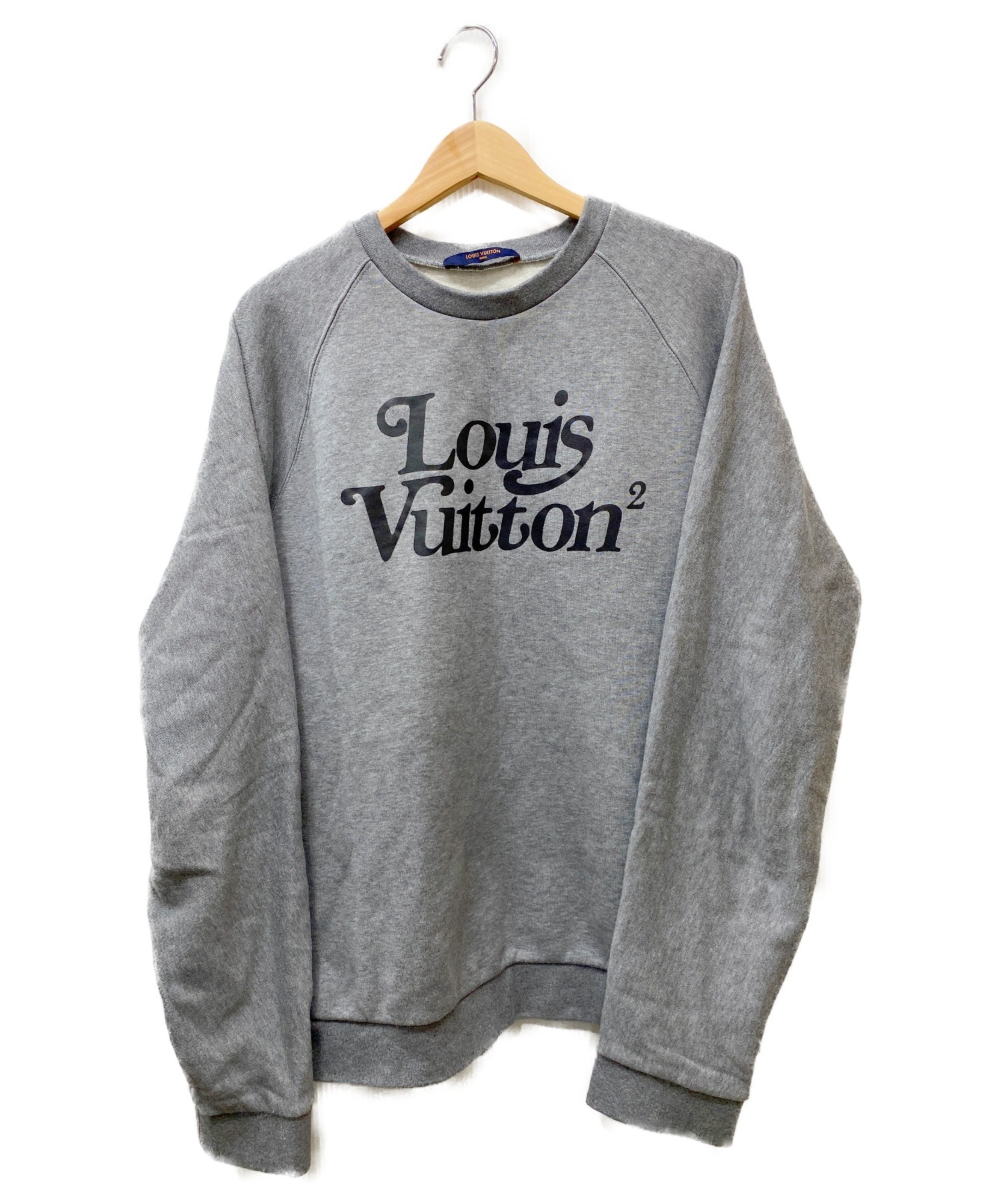 LOUIS VUITTON Virgil Abloh×NIGO (ルイ ヴィトン×ヴァージル・アブロー×ニゴー) スクエアードLVスウェット グレー  サイズ:L