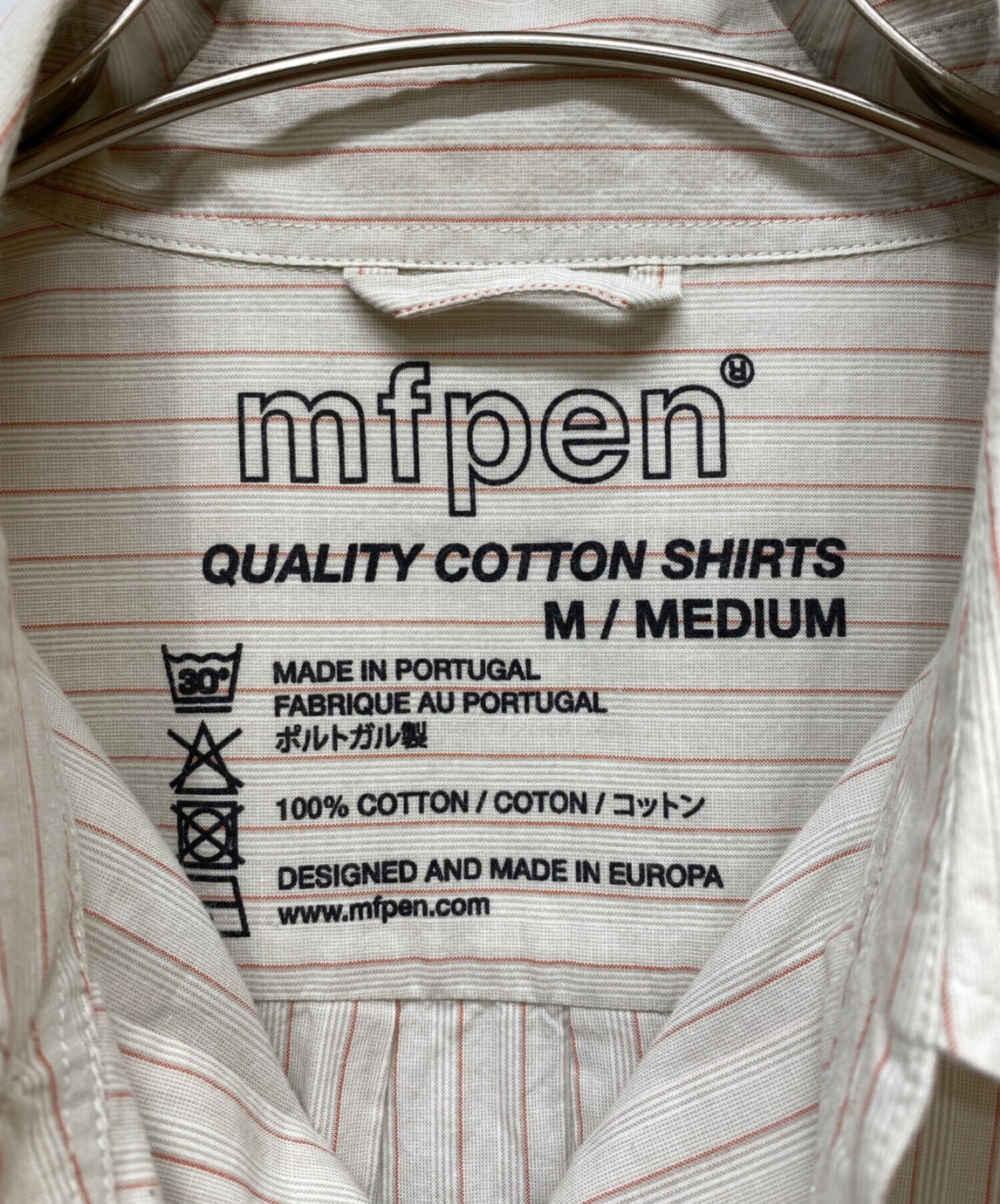 中古・古着通販】mfpen (エムエフペン) INPUT SHIRT ベージュ サイズ:M